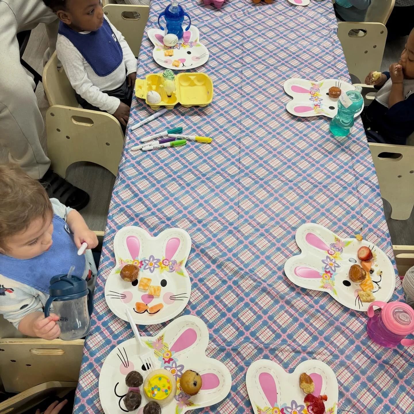 The Rainbow Room had an egg dying party today! 🌈