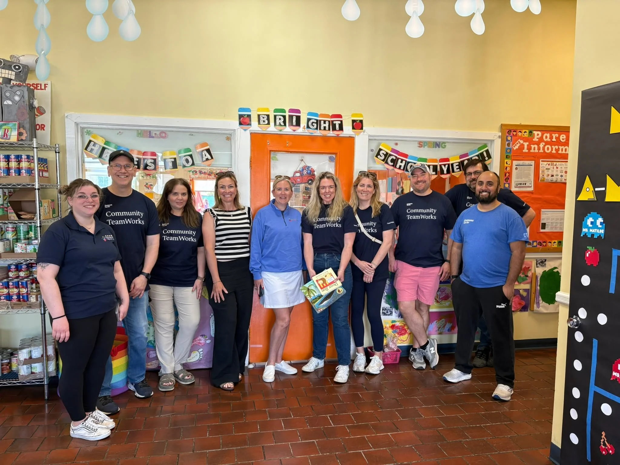 When families have access to quality child care at an affordable rate, it not only changes lives but also positively reverberates through the community.  We were thrilled to welcome our friends at Goldman Sachs  Community Teamworks to join us in prep