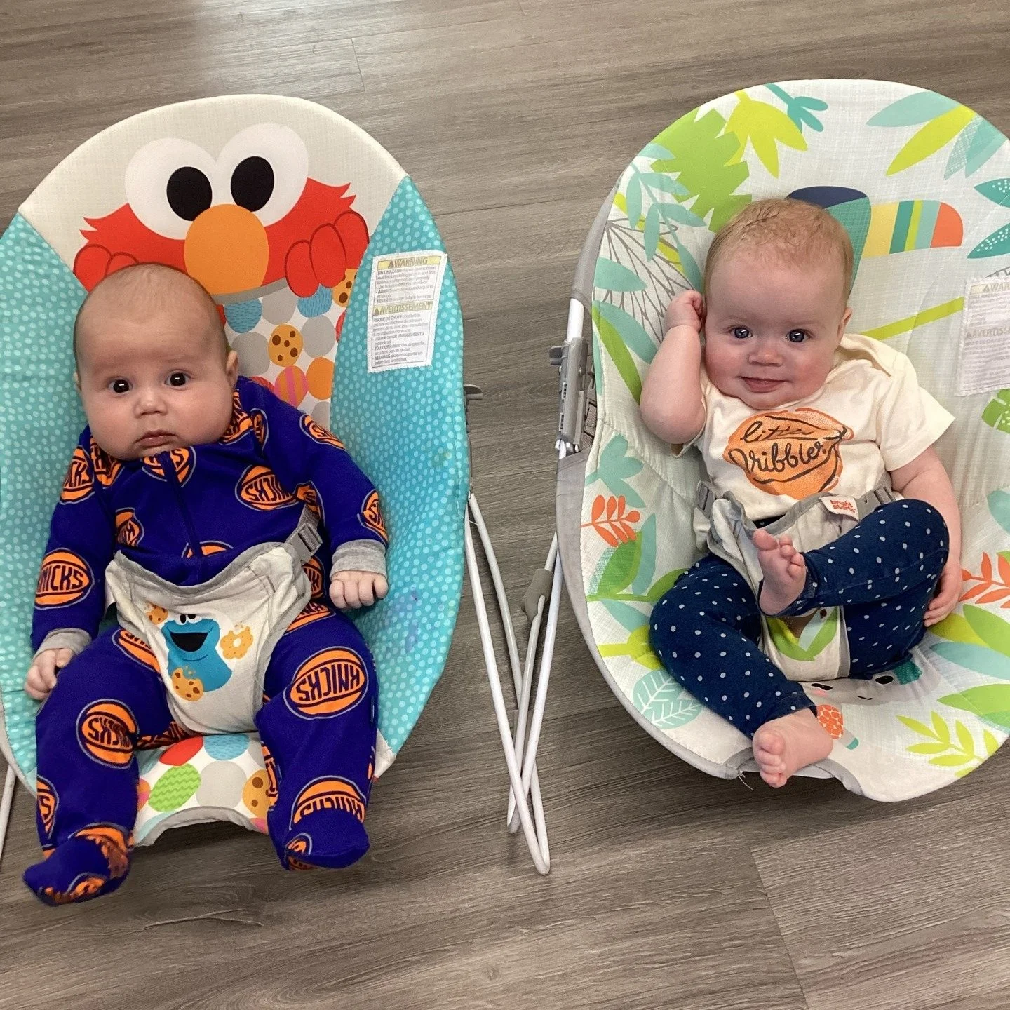 The Nursery Room has some new fans celebrating the Knicks!🏀