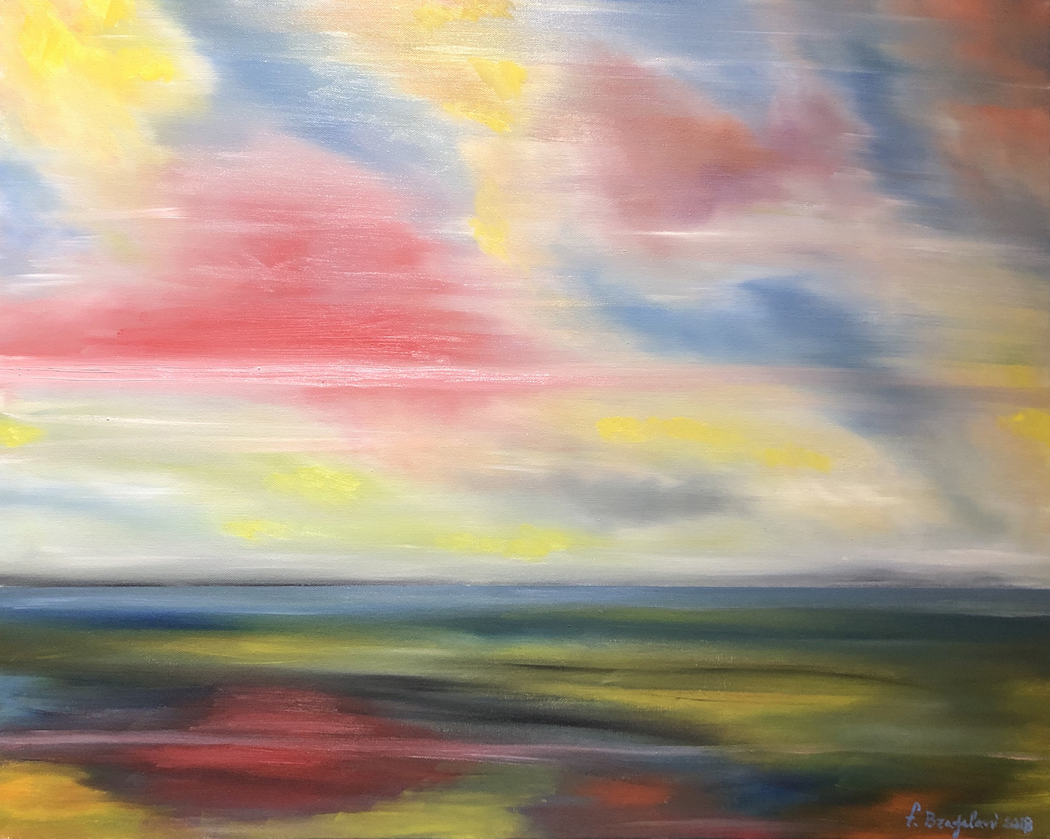 Abstract sunset - Oil on canvas - 30”x 24”
