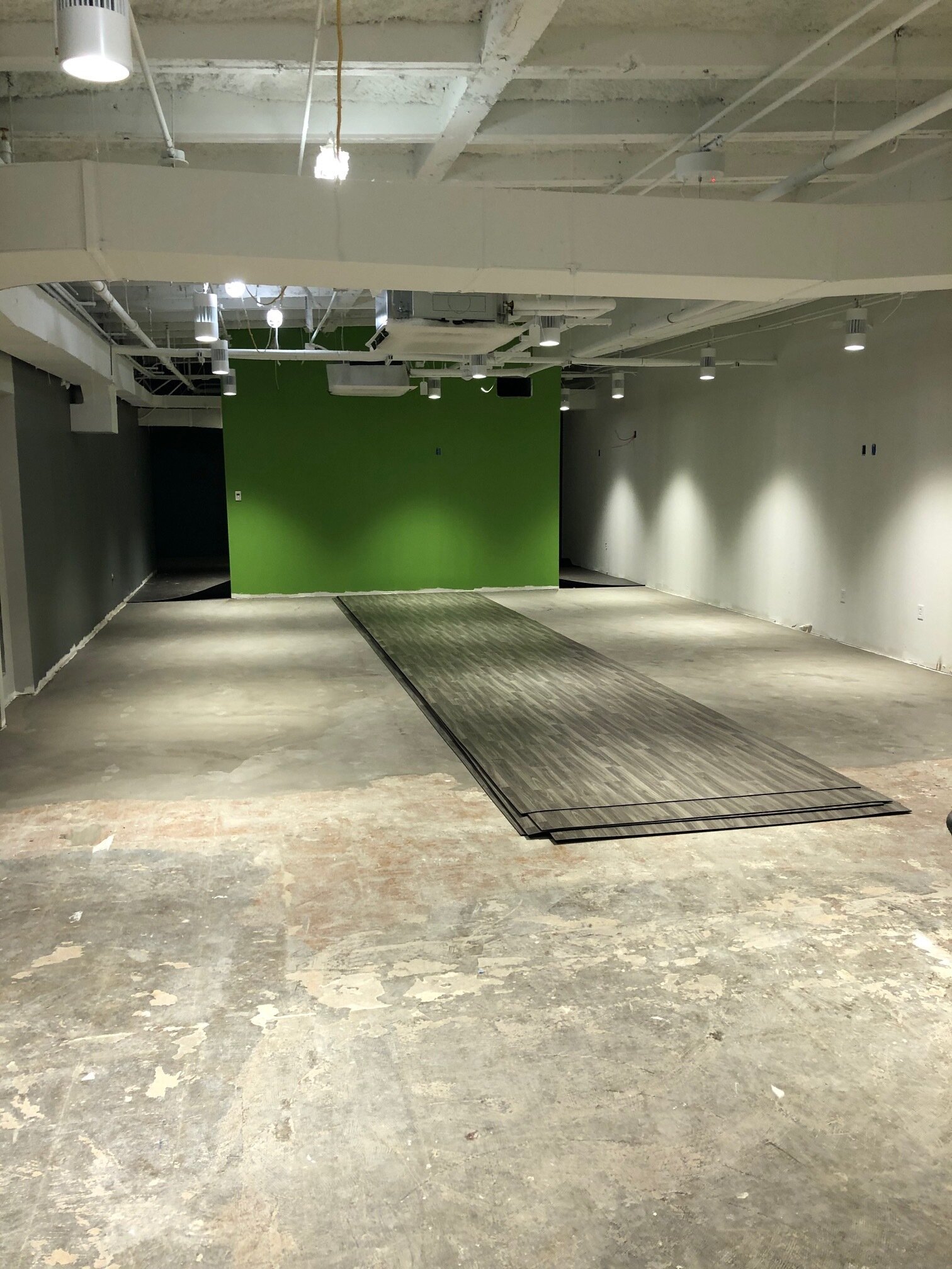  Flooring for the fitness center was delivered and installed  