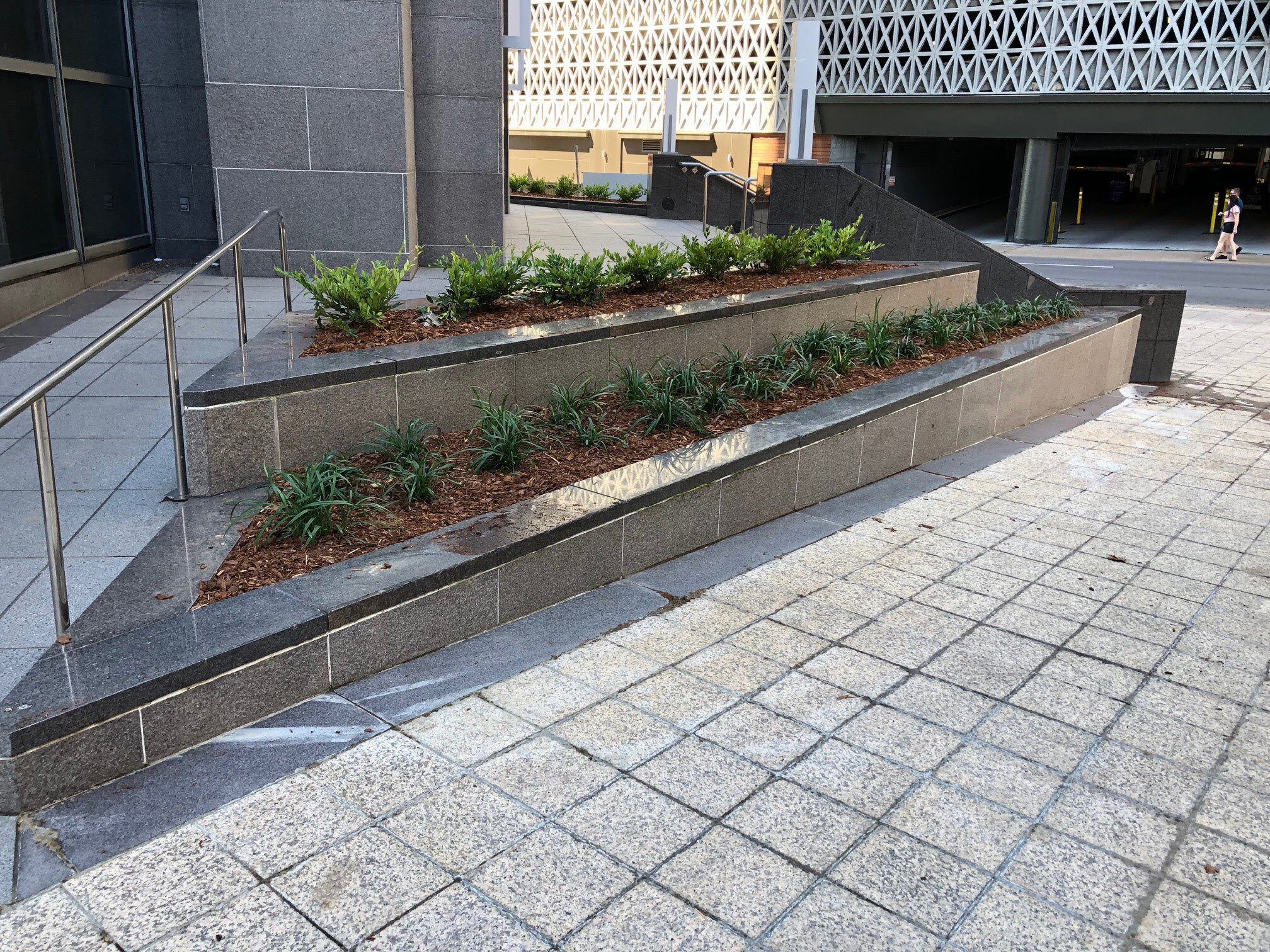  New planters at the main entrance  