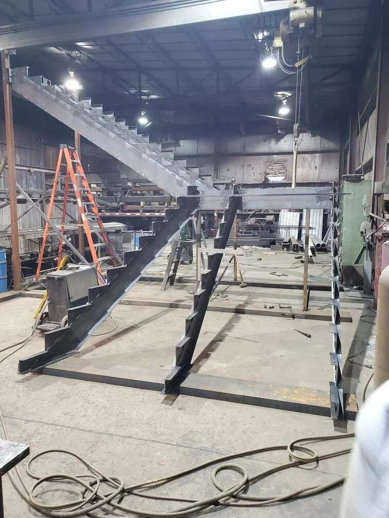  Steel framing of stairwell 