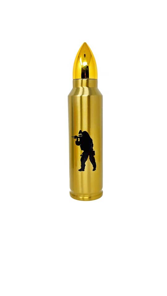 Military Retirement Bullet Thermos Gift — Just Right DeeSigns