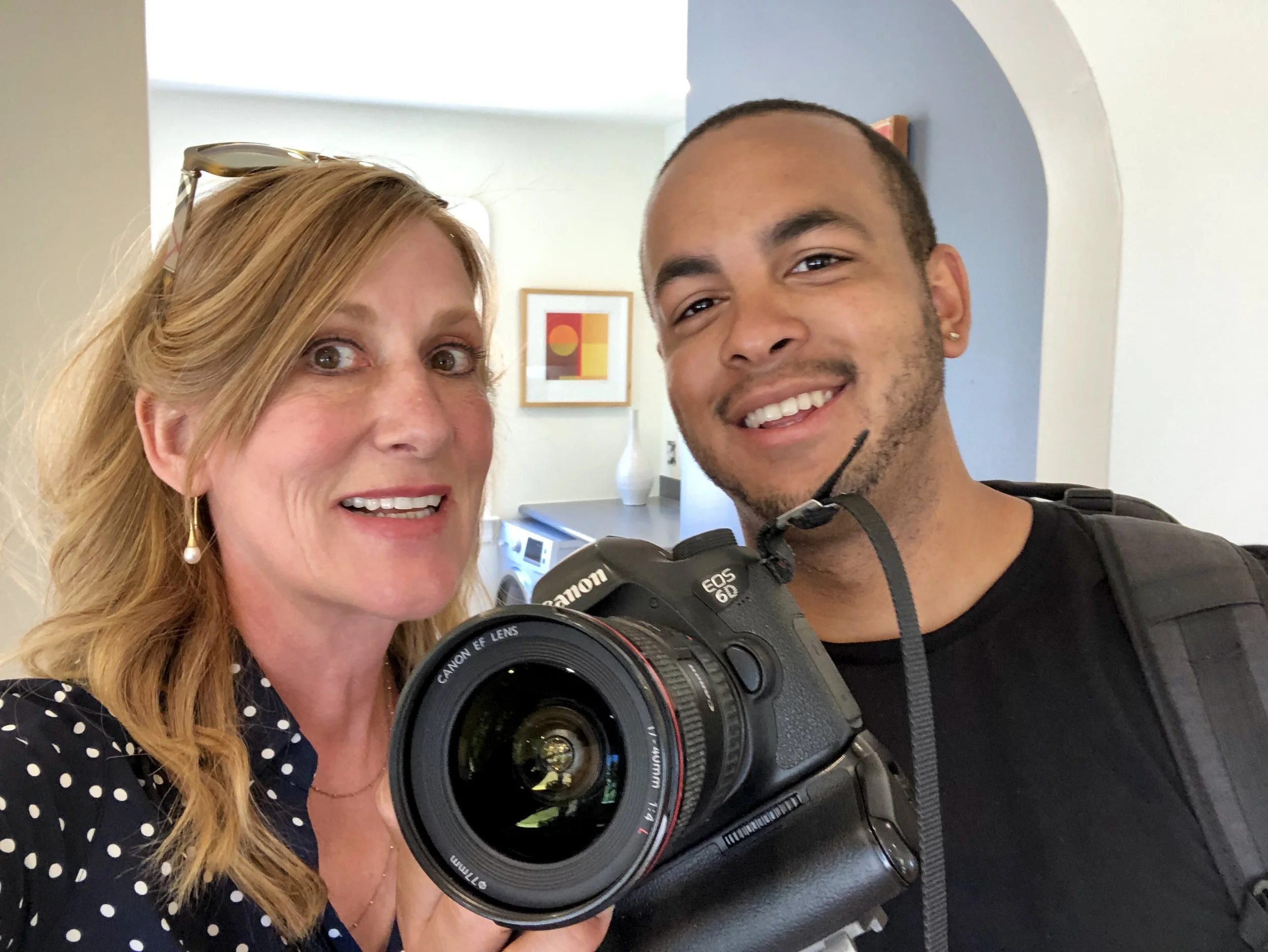 Cordula with professional photographer, Elon Walton