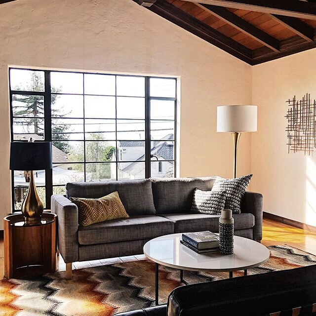 It&rsquo;s always special when a realtor colleague sells their own home: Leif Jensen shows great taste and expertise with his home&rsquo;s preparation for market! I particularly love the vaulted wood ceilings in living and dining room ❤️✨#berkeleyrea