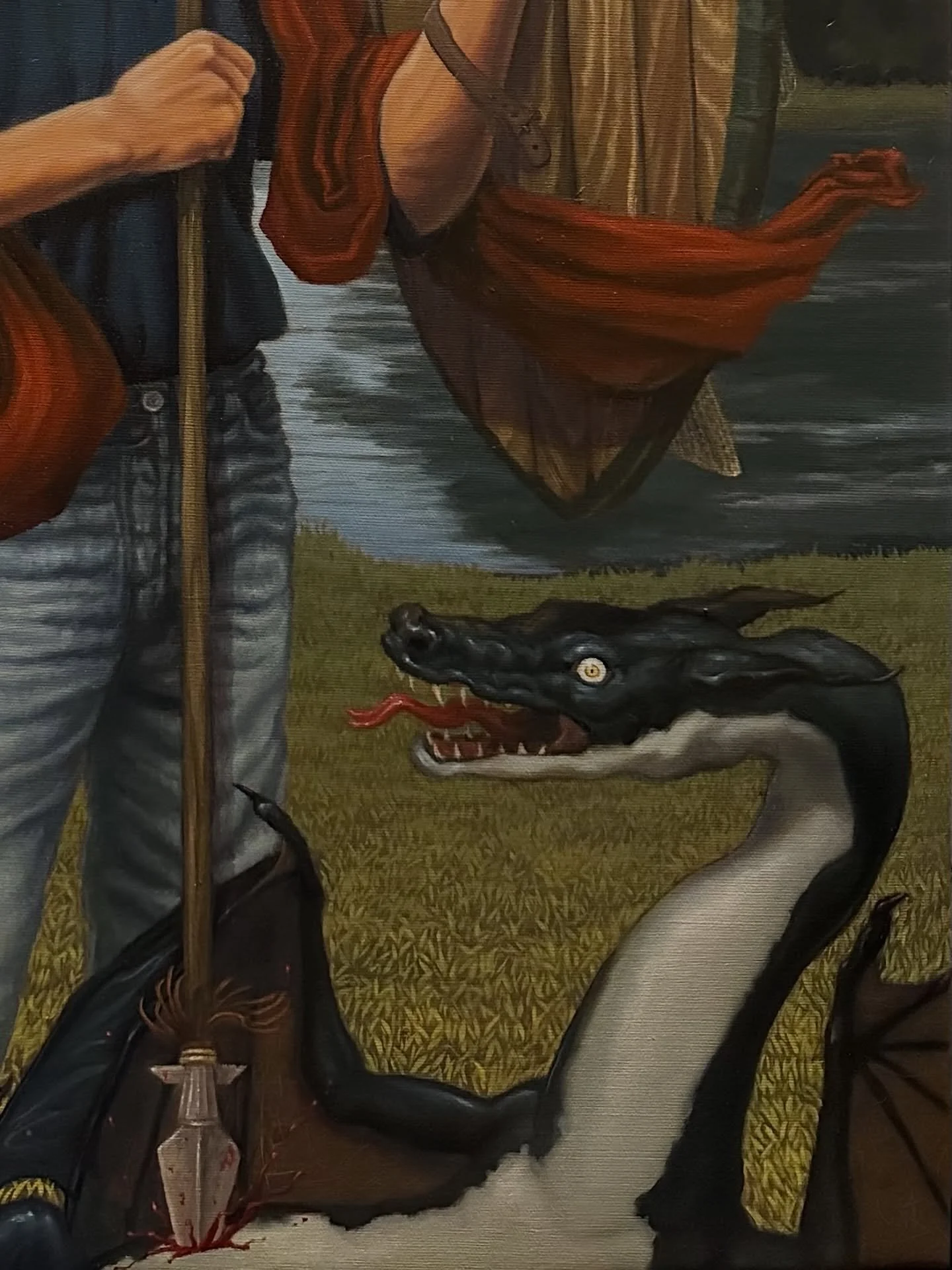 Detail shots from &ldquo;Fishing Stories&rdquo; 

#art #creative #oilpaint #mythology