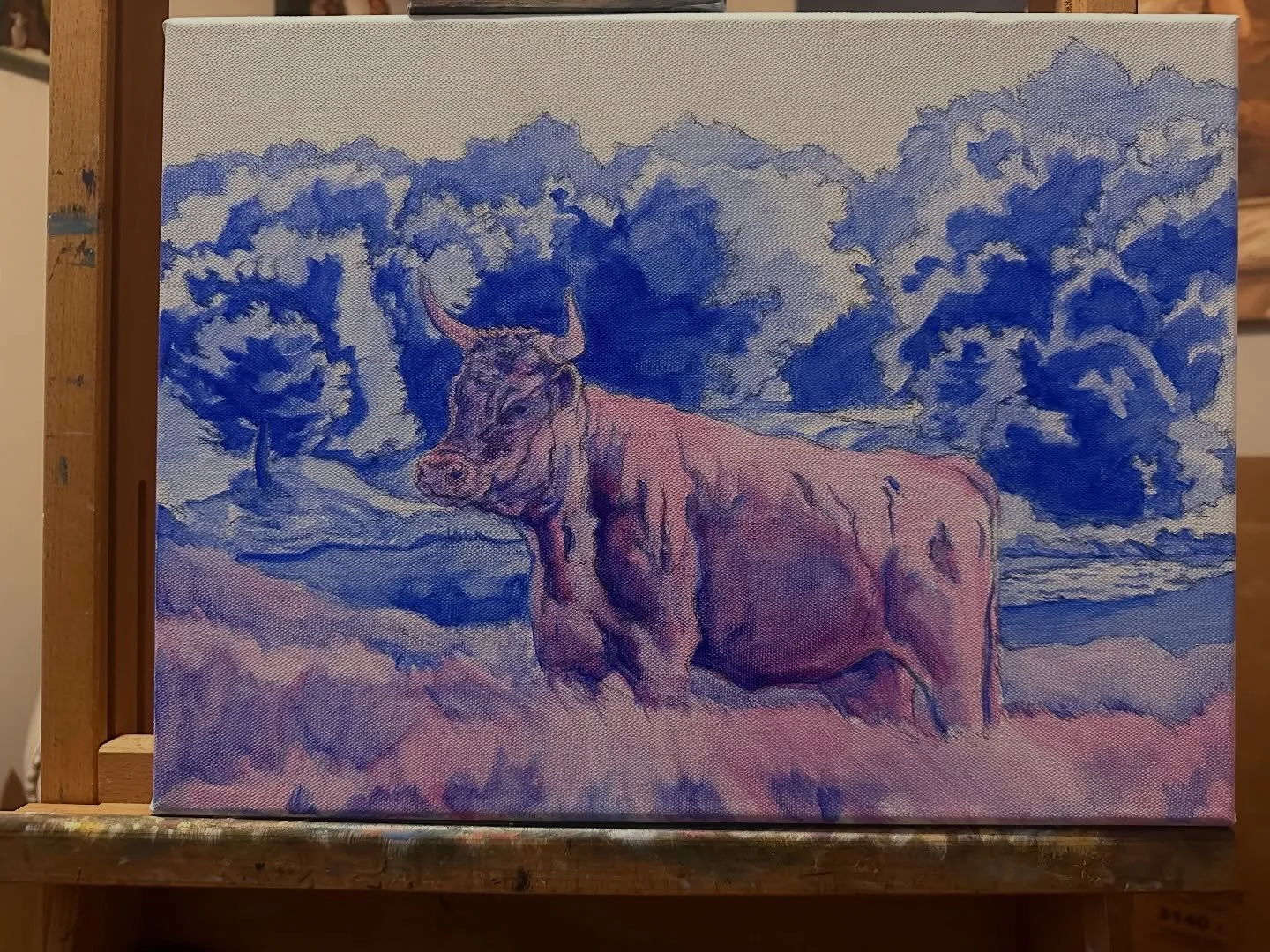 Trying some new underpainting choices 🕺 

#oilpainting #painting #underpainting