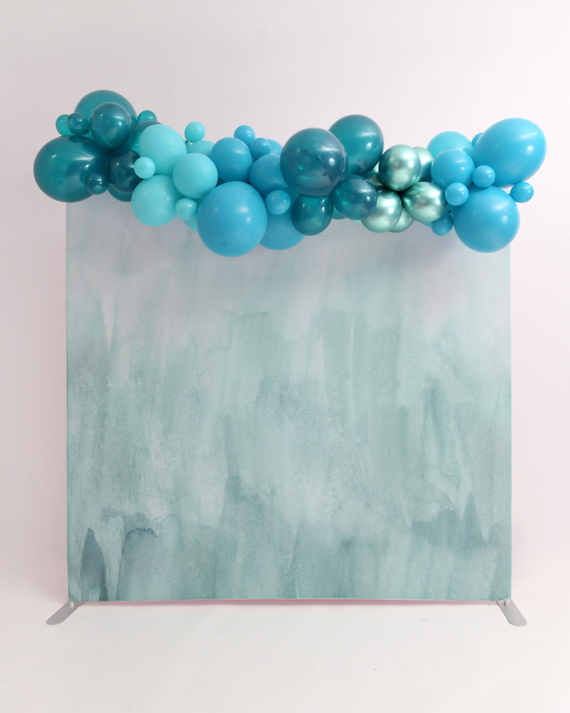 Teal'n Good Balloon Garland With Backdrop