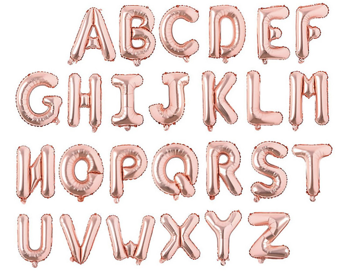 Rose Gold Letters From A-Z