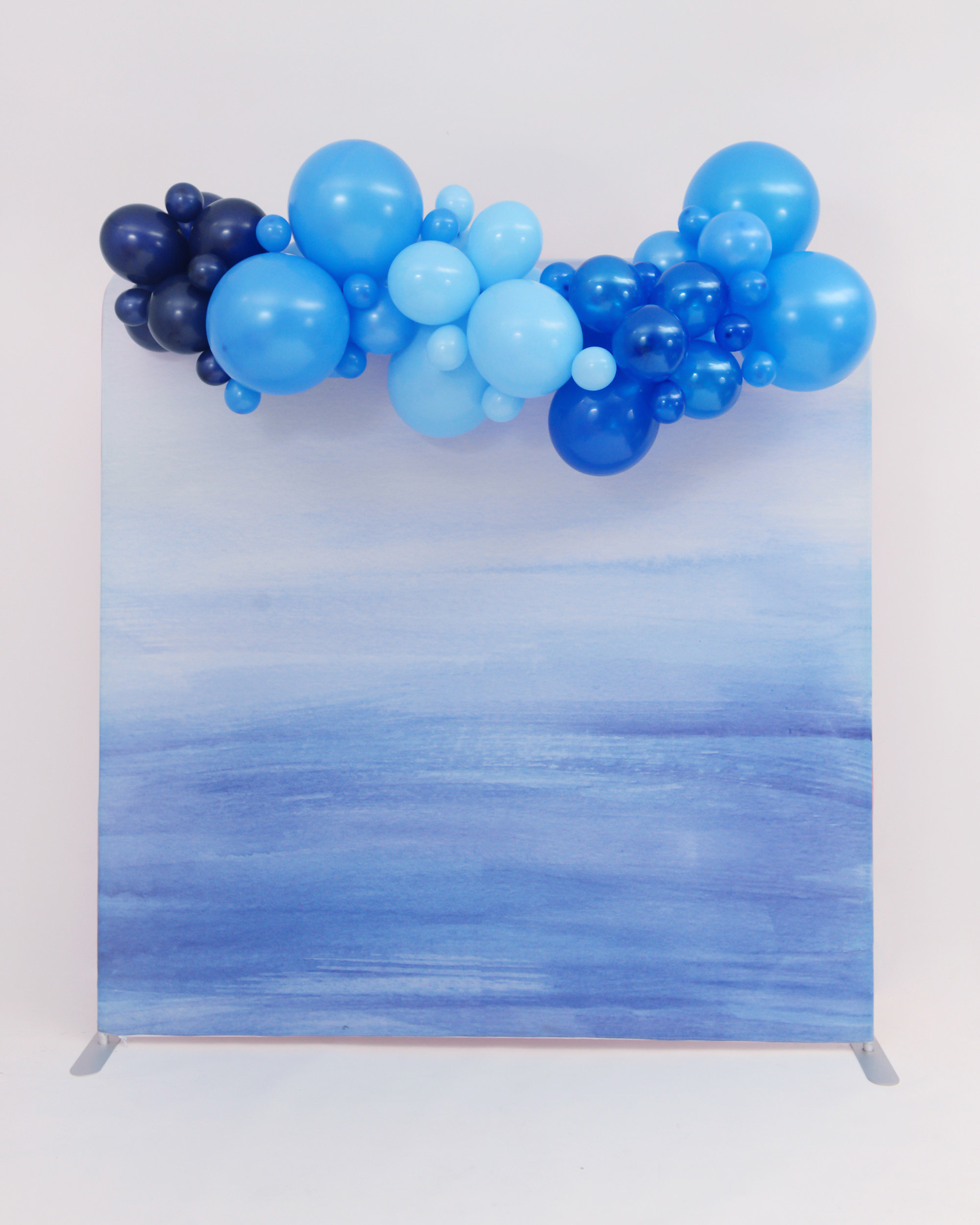 Blue Me Away Balloon Garland With Backdrop