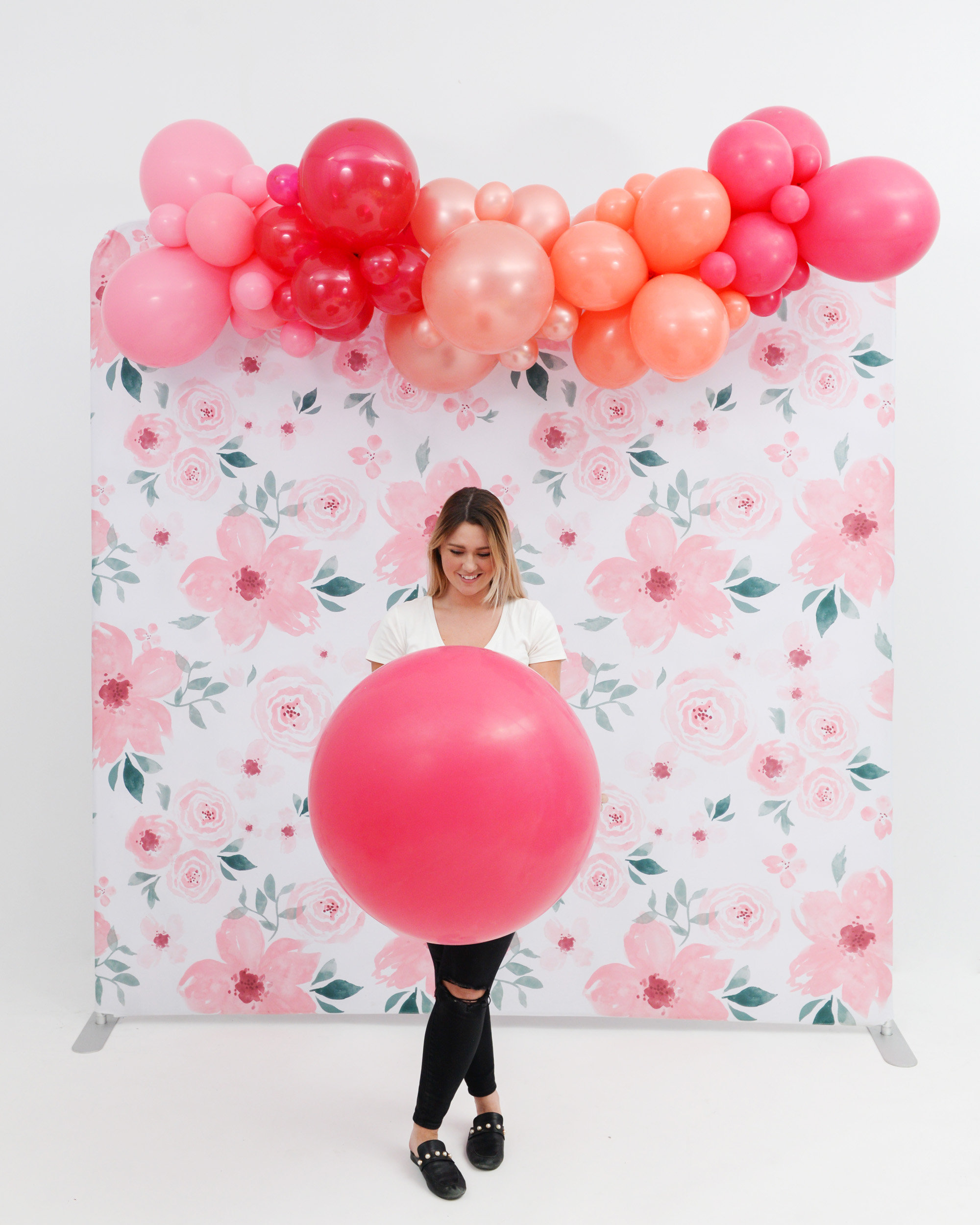Girl With Rose Jumbo Balloon
