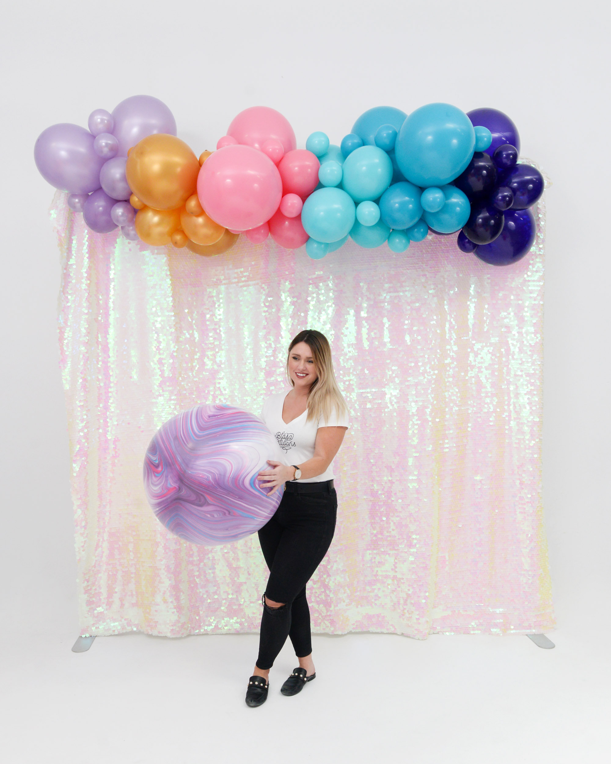Girl With Purple Jumbo Balloon