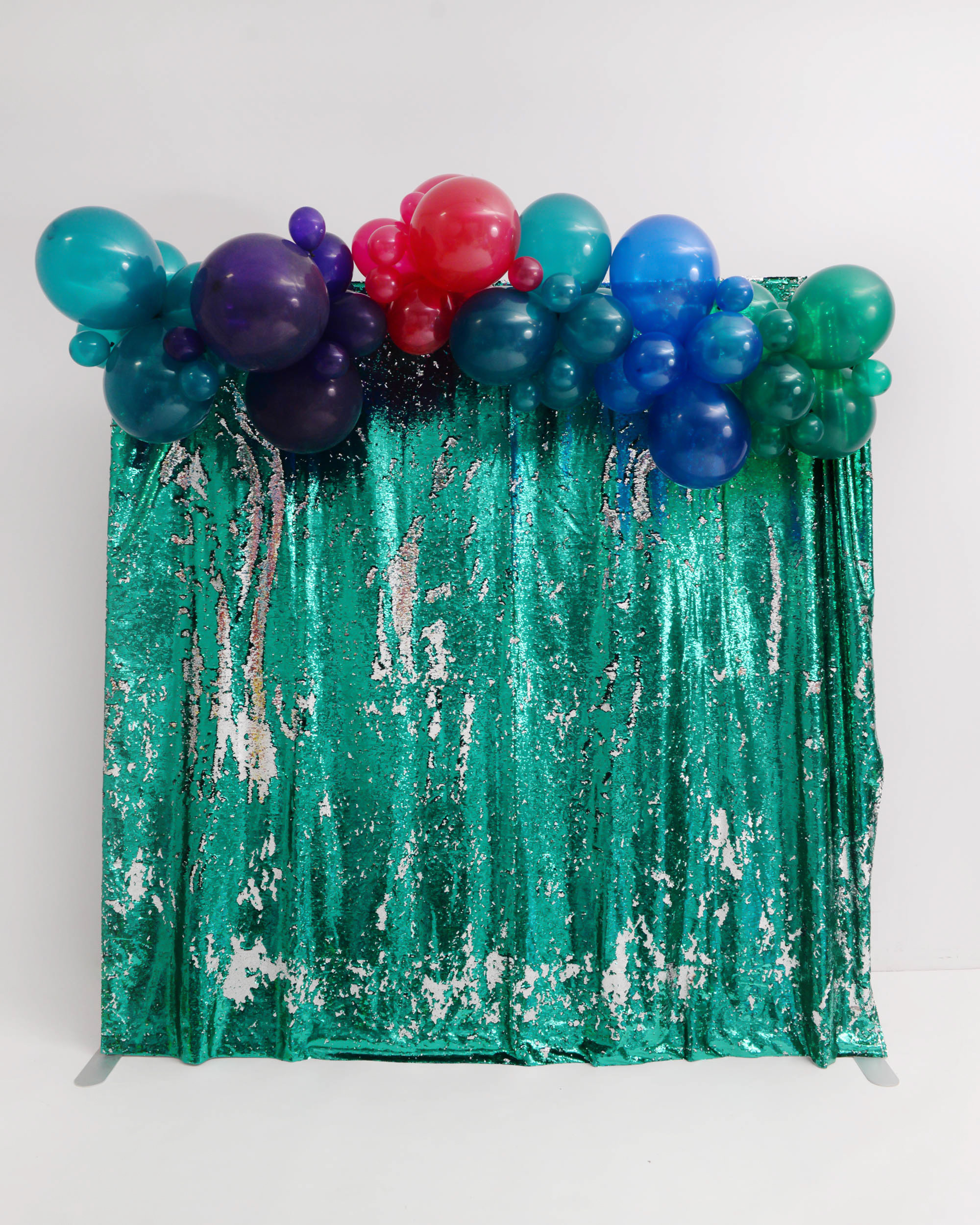 Jewel Tone Balloon Garland With Backdrop