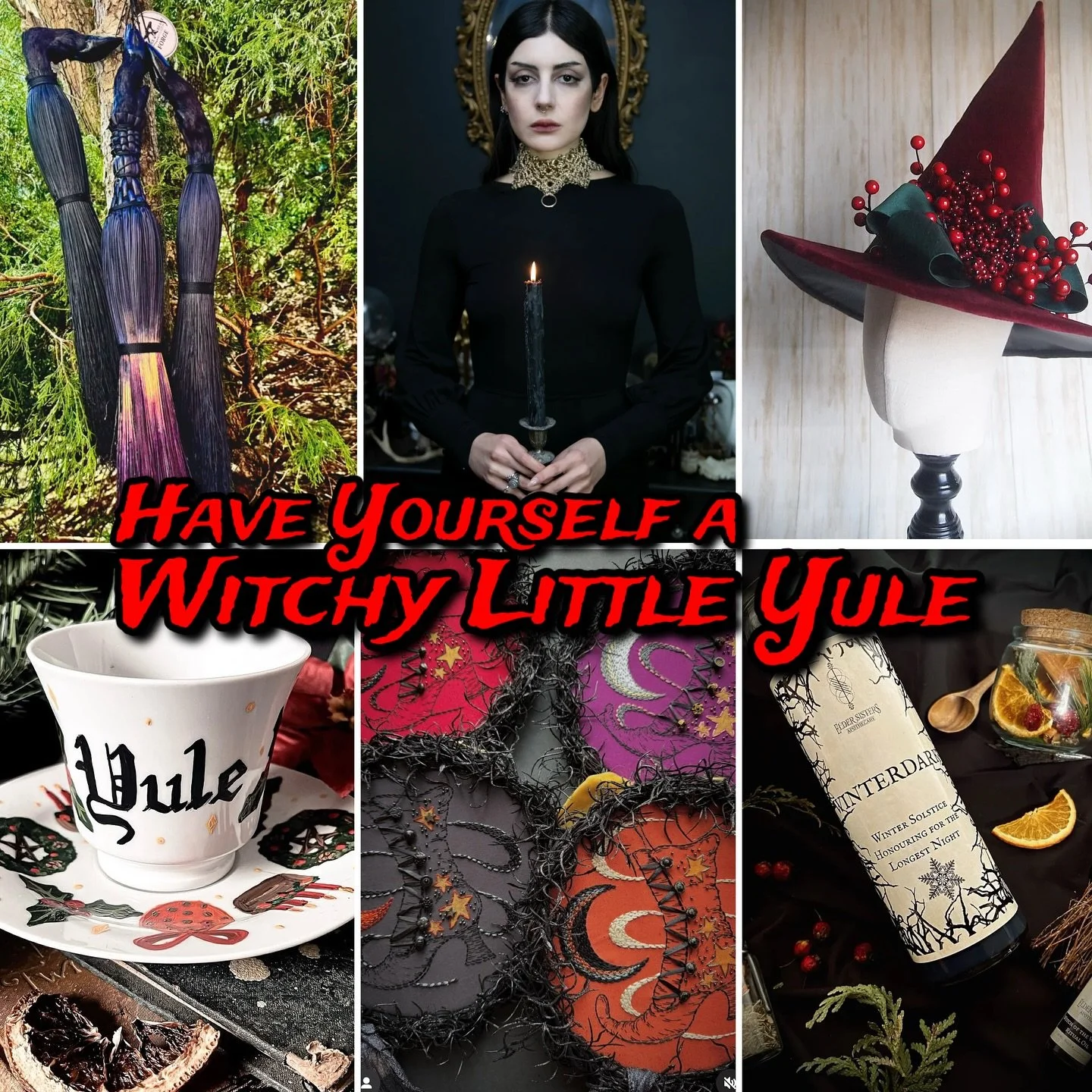 Yule Witch Vibes 🌙🌨️ ❄️ 

@stoneheartforge 
@trued.apparel 
@evercrumblyandwitch 
@house.of.hex 
@two.mushrooms 
@eldersistersapothecary 

#darksome #darksomecraftmkt #blacksheepholidays