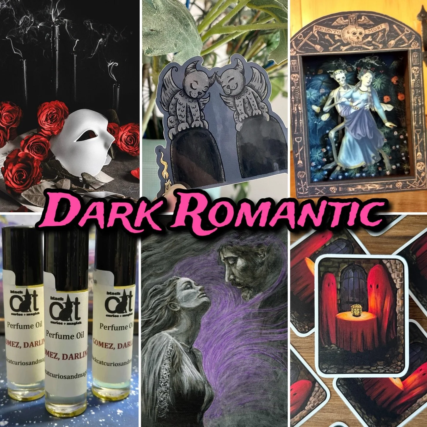 We are the dark romantics ❤️&zwj;🔥 

@artofthorne 
@unusually__grimm 
@roadsidelinenarts 
@blackcatcuriosmagick 
@thatgirlwhopaintsllc 
@signum.somnia 

#darksome #darksomecraftmkt #loveyoutodeath