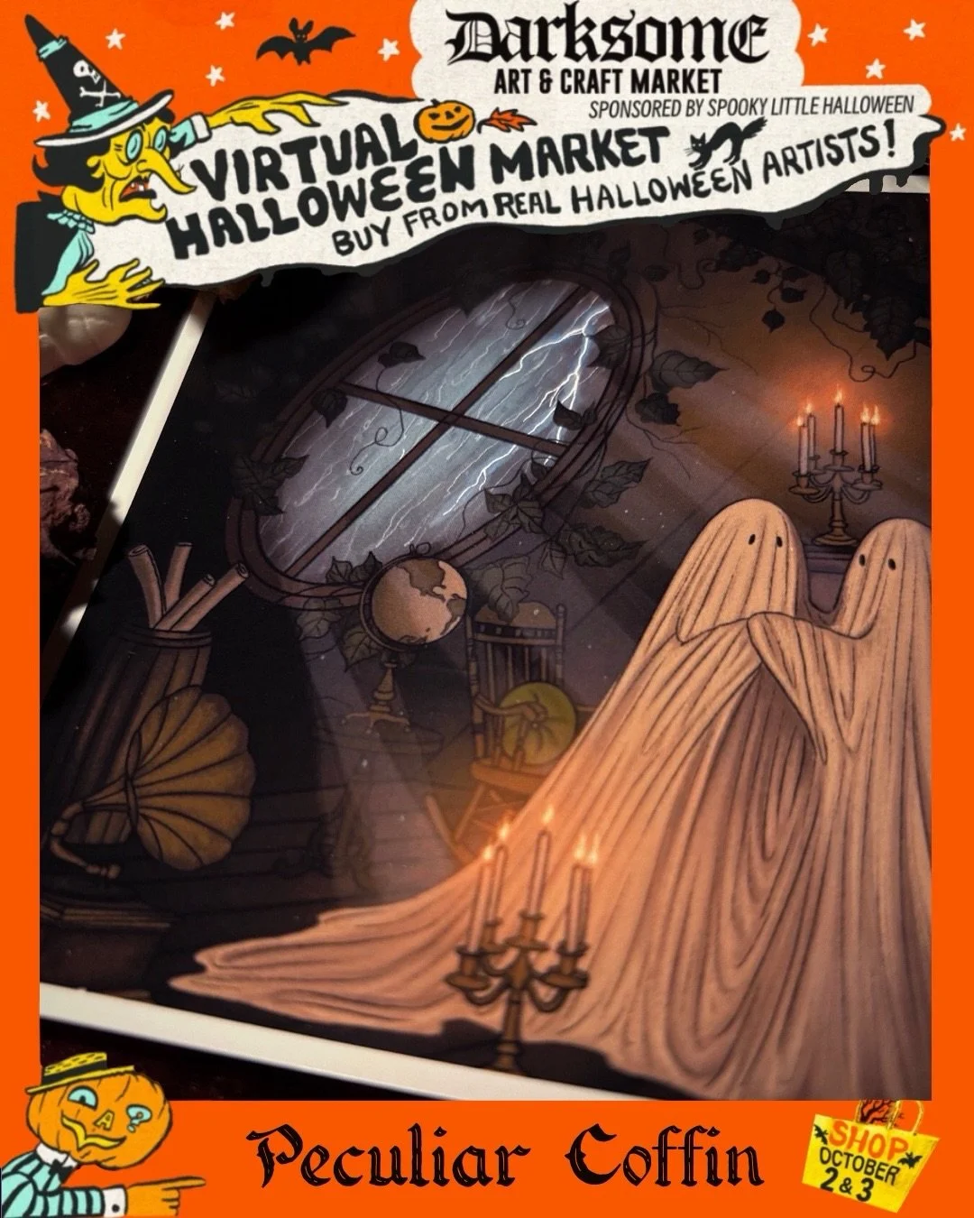 ᐯIᖇTᑌᗩᒪ ᕼᗩᒪᒪOᗯEEᑎ ᗩᖇT ᗰᗩᖇKET 🎃 Artist Announcement 🎙️ @peculiarcoffin 

Peculiar Coffin is the art of Karla Anamarie , an artist who specialises in ghostly work that comes back to life through digital artwork , sculpting and painting . Her work is 