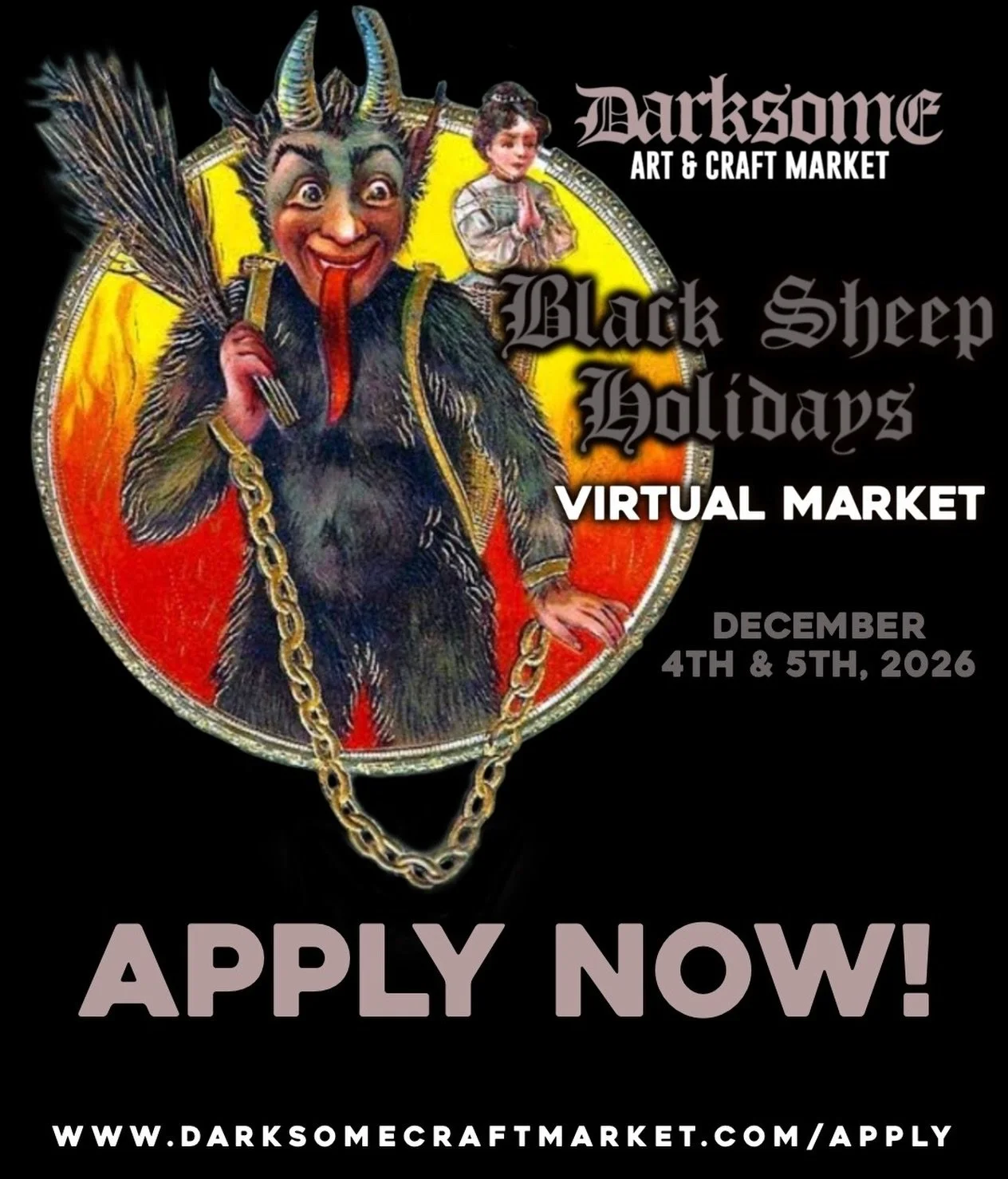 📣 Applications are now open for 👹 𝔅𝔩𝔞𝔠𝔨 𝔖𝔥𝔢𝔢𝔭 ℌ𝔬𝔩𝔦𝔡𝔞𝔶𝔰 👹 Visit the link in our bio to apply now! 🔗 

This is a VIRTUAL MARKET and will be held on Friday &amp; Saturday December 4th &amp; 5th. Please read the application for detai