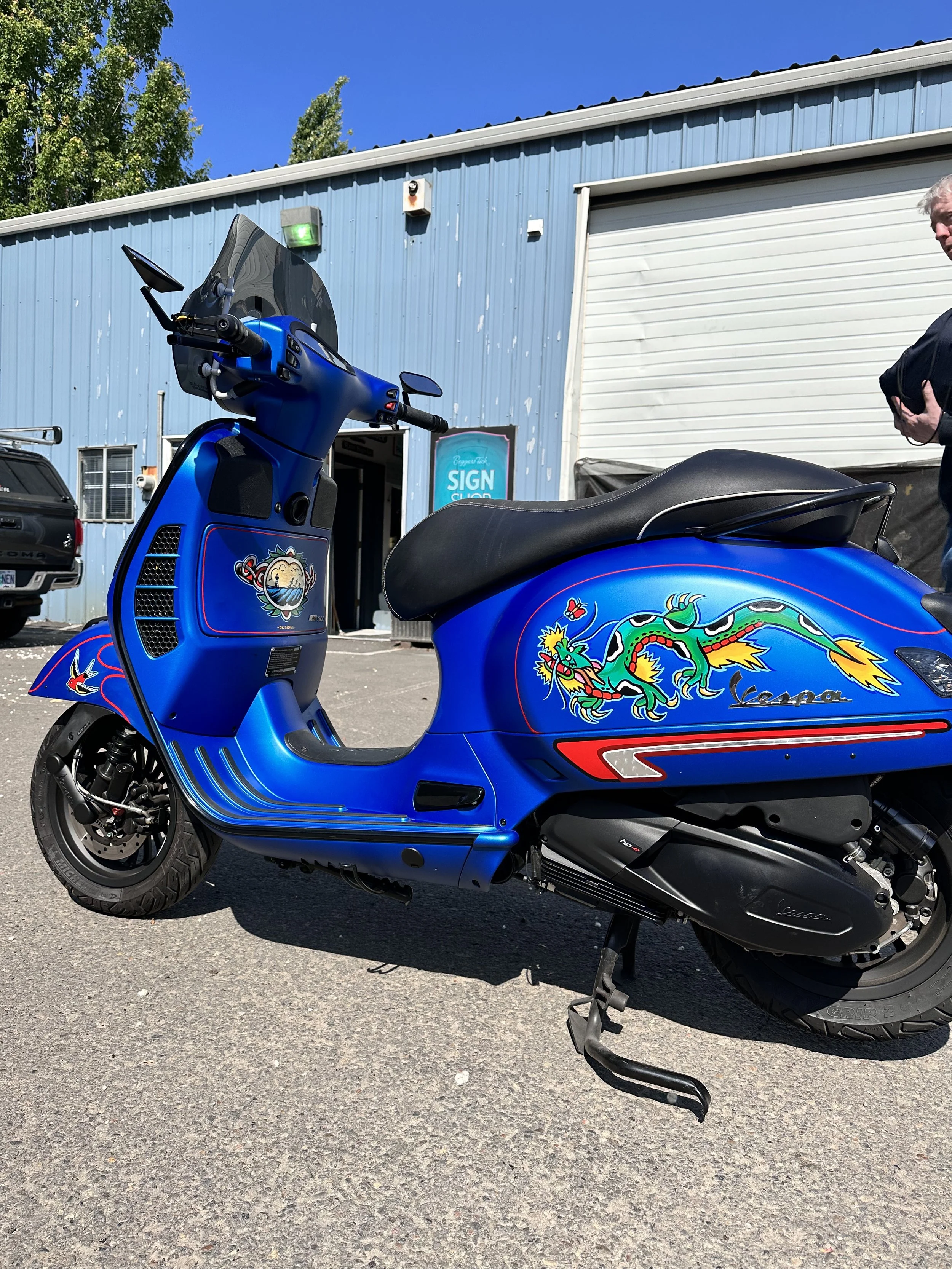 Custom Vespa Painting - Portland, Oregon