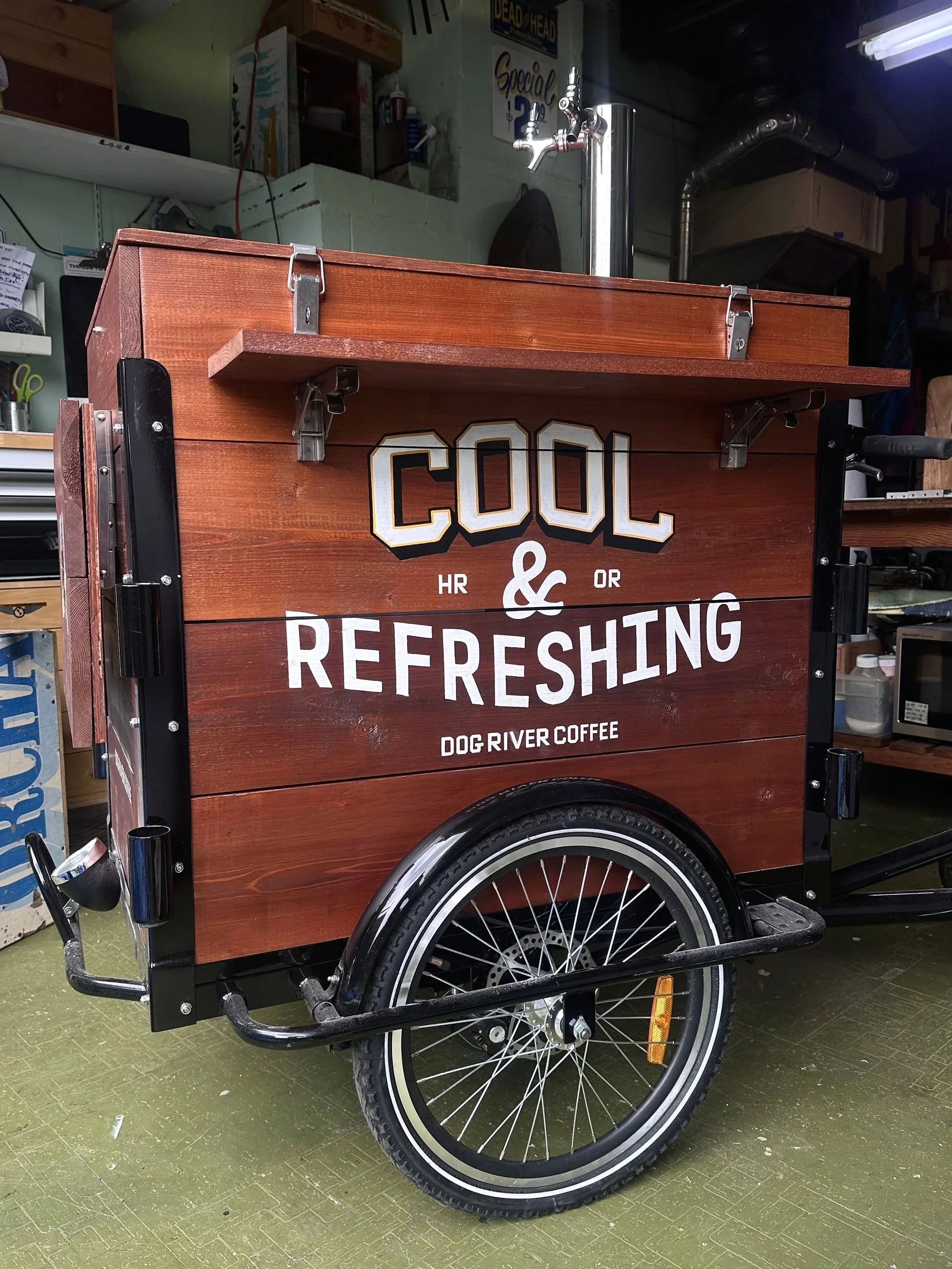 Dog River Coffee Lettered Tricycle - Hood River, Oregon