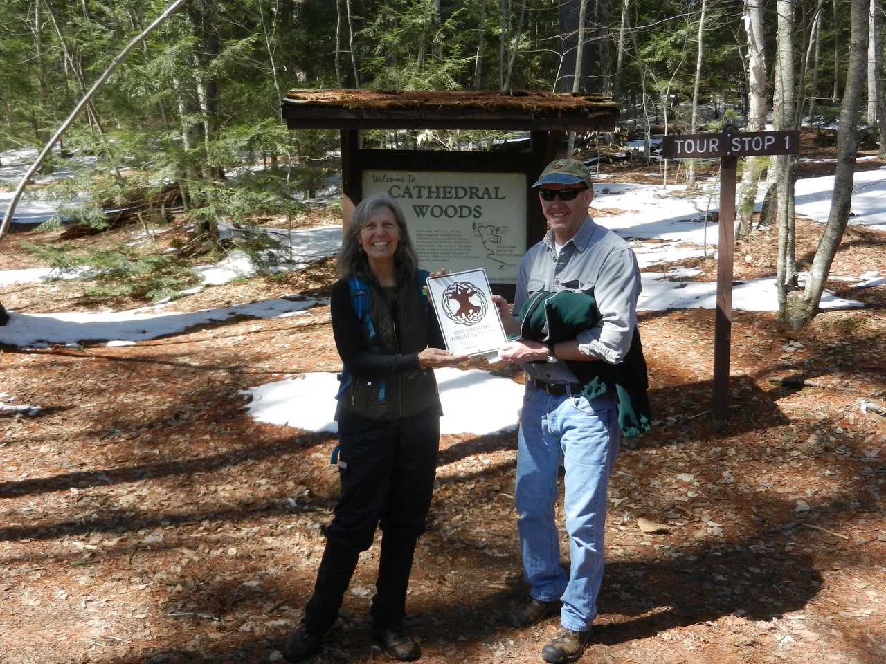 Joan Maloof and Jeff Seefeldt at Cathedral Woods 042218.jpeg