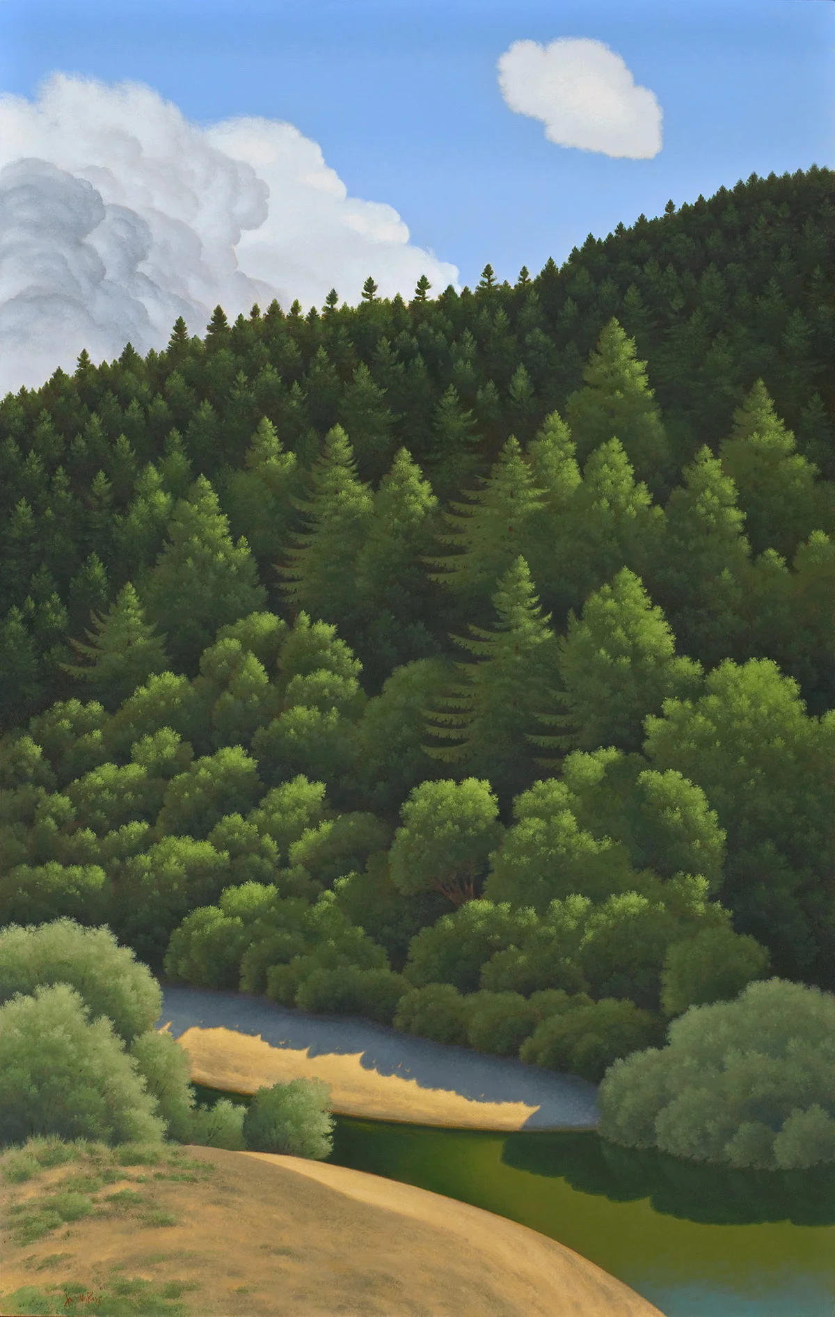A Bend in the River 63” x 40” Acrylic on canvas