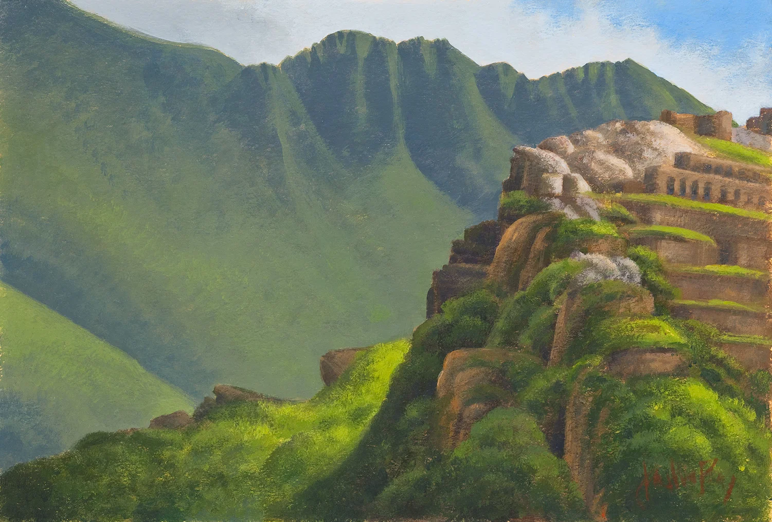 Sacred Valley #2  10" x 15" Acrylic on paper