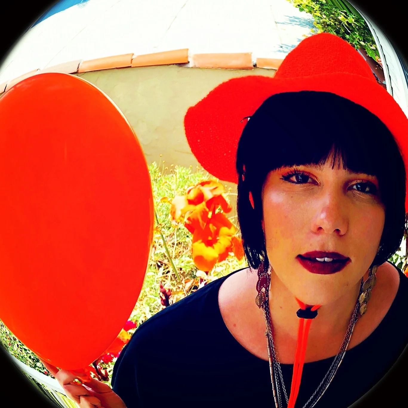 Darrian with red balloon, Highland Park, LA, 2018