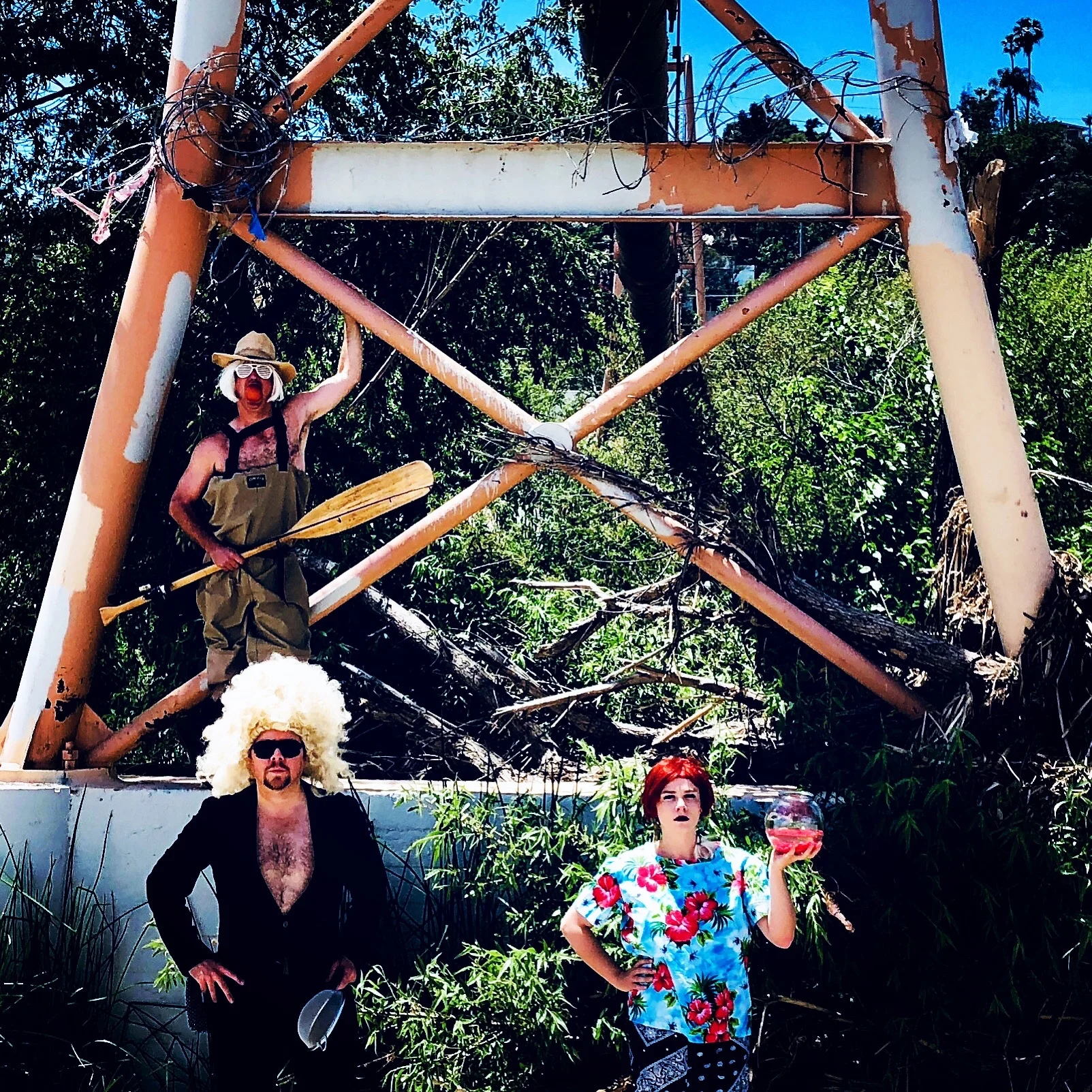 Guy Man, Lou-ie &amp; Darrian, LA River, Los Feliz, 2018