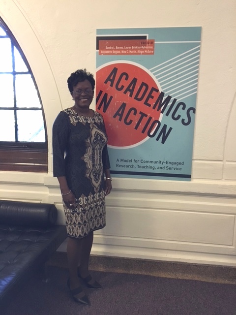 Sandra at Academics in Action! launch