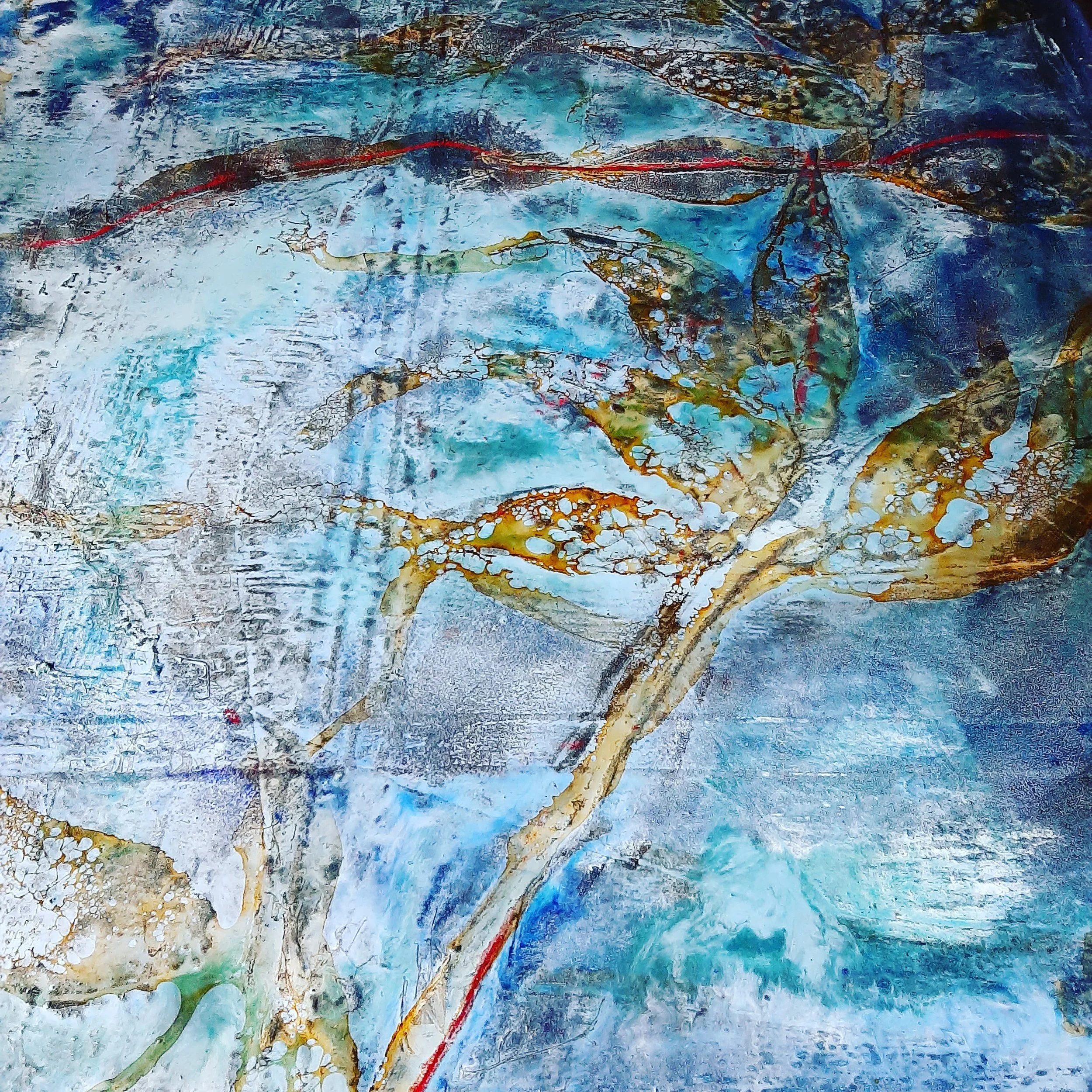 Encaustic mixed media on Canvas