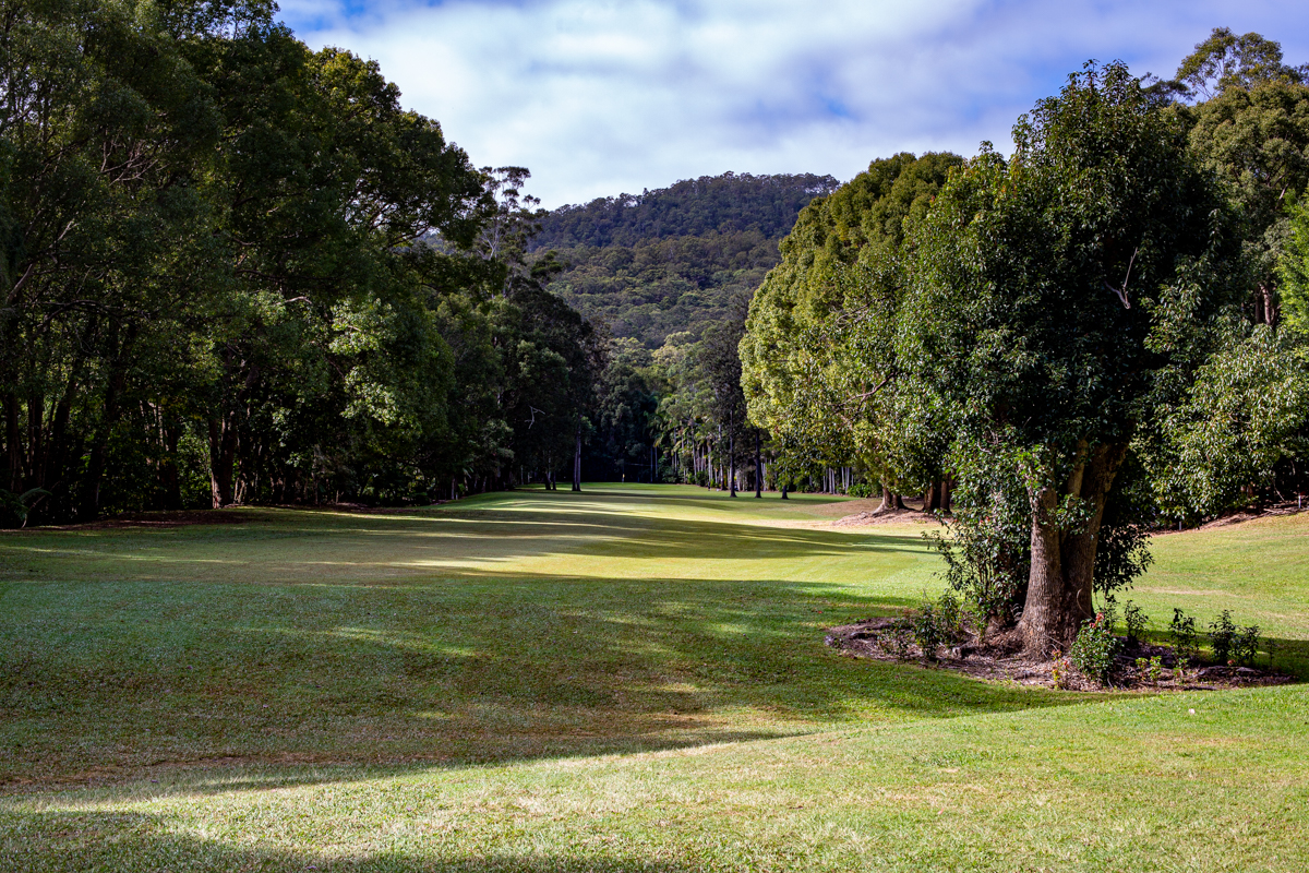 The 9th hole demands a very good tee shot to have any chance of making the green