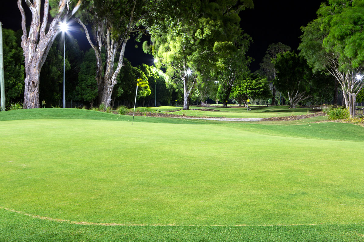 The night lighting is powerful making for a pleasant evening of fun with your mates