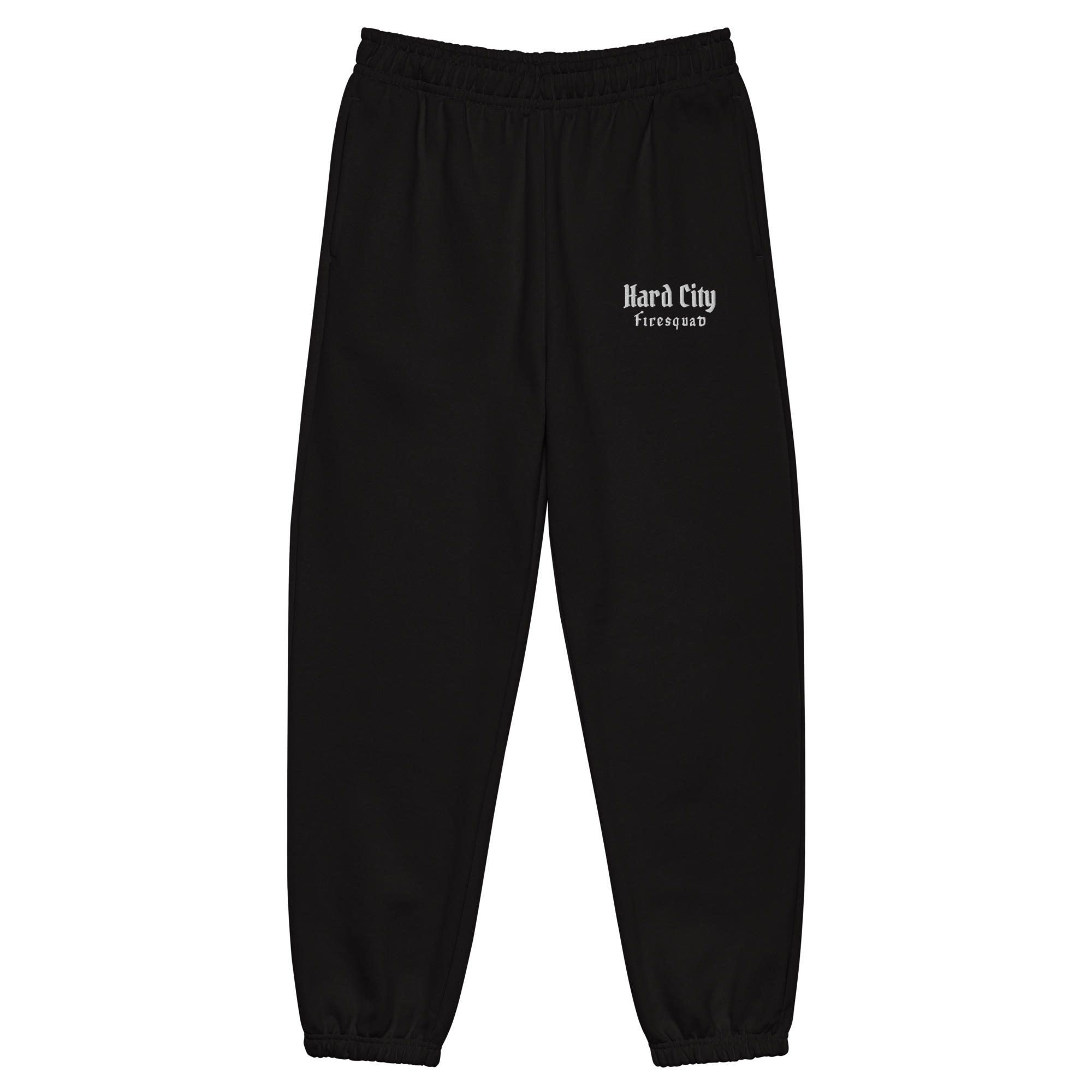 unisex-heavyweight-sweatpants-black-front-6a4d48bfd4483.png