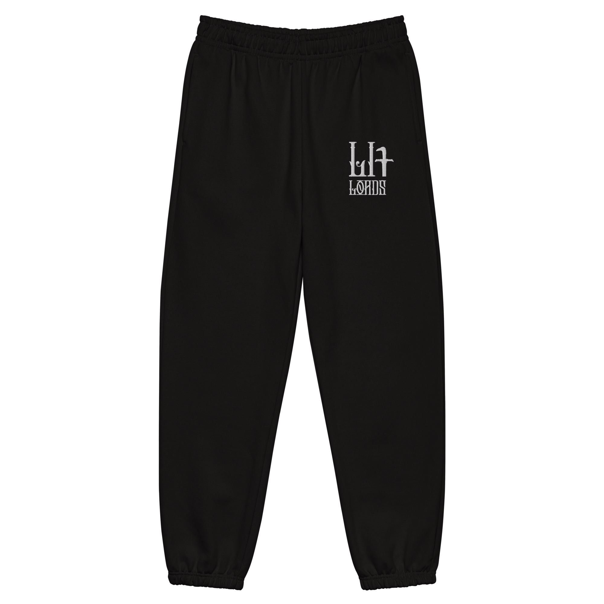 unisex-heavyweight-sweatpants-black-front-6a51723e0a11b.png
