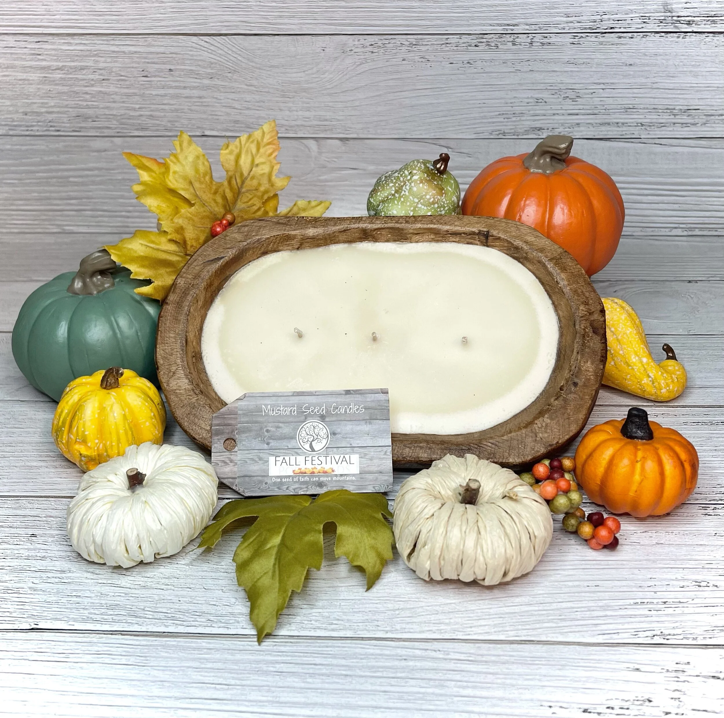 Fall Festival Dough Bowl Candle