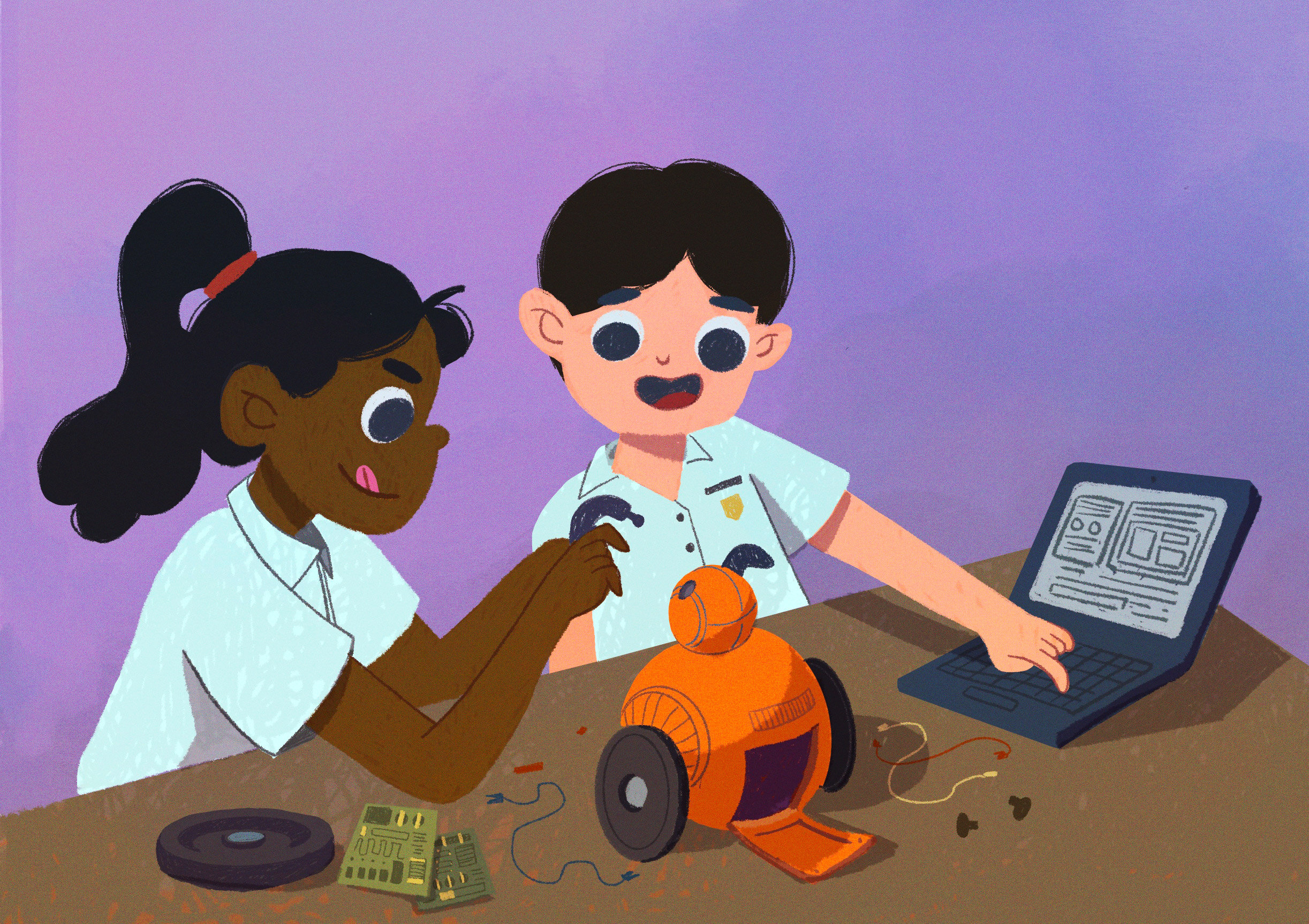  Illustration for RICE Media about Digital Literacy education in Singapore 