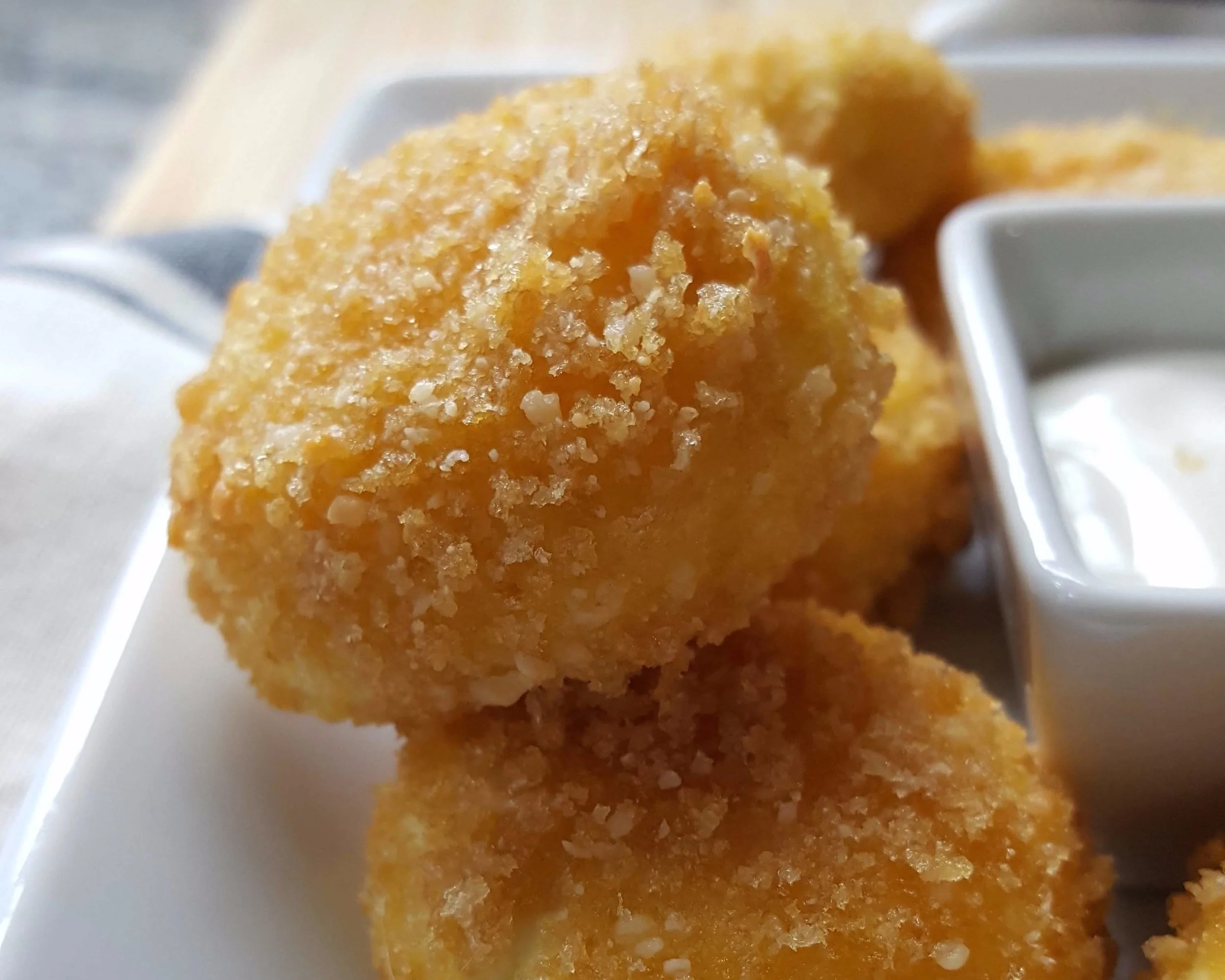 Crispy, golden, delicious keto goat cheese medallions.