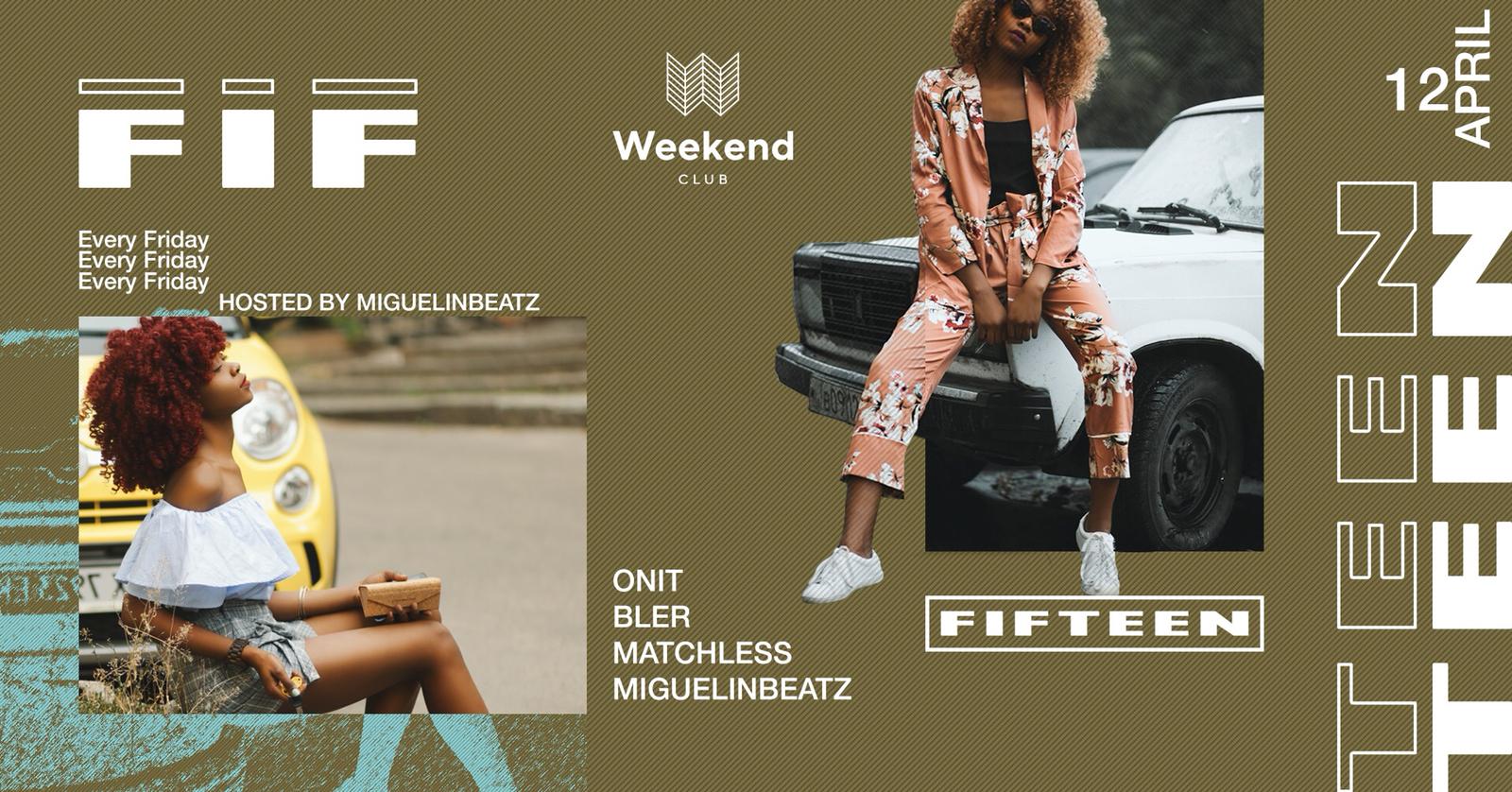 Fifteen hosted by MIguelinbeatz We want to create a spot for people with open minded visions of music & fashion. An esthetic look is an essential step to treat your body like it deserved. Be curious - be a part. Every Friday finest Hip Hop with best local and international DJs.