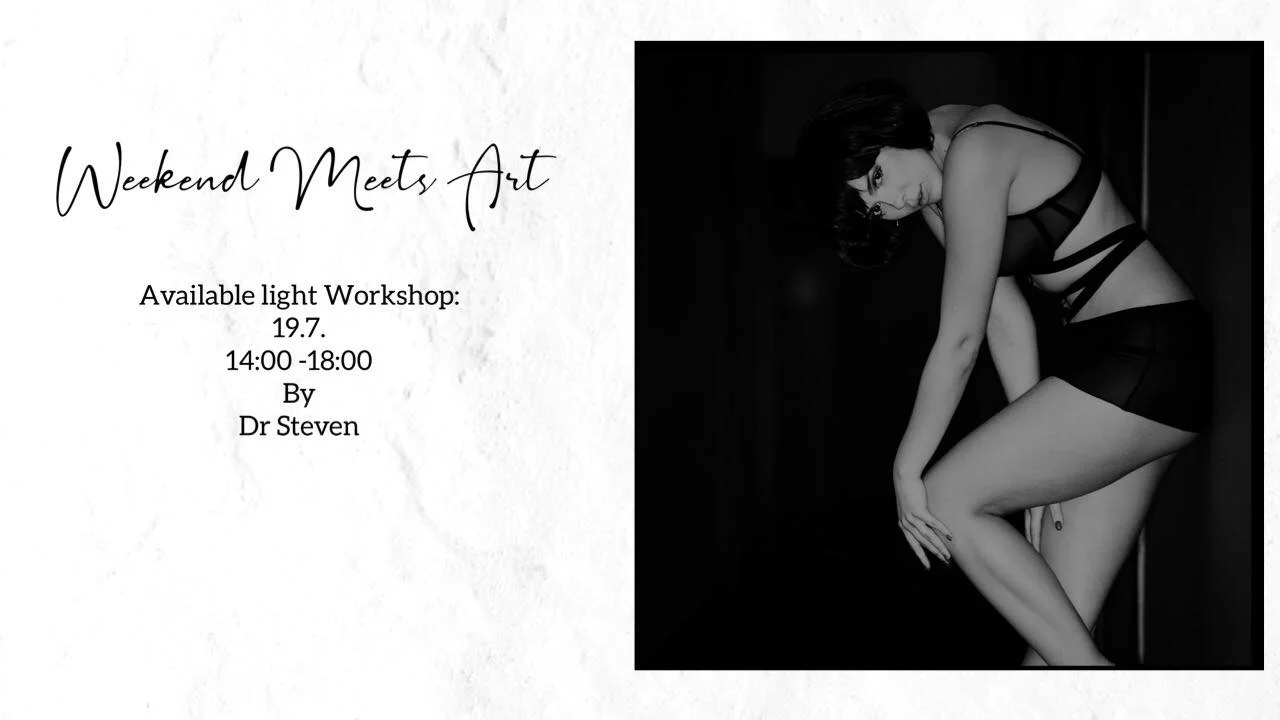 Get creative with us! We collaborate twice a month with Dr Steven, one of the best fine Art Photographers, for a photography workshop. Each workshop is different and will be presented by Dr Steven who will teaching detailed technics of photography. From Fashion photography to light & camera technics and much more. SIGN UP HERE: event@weekendclub.berlin or +49 (0) 15224293140 (Only attendants that sign for. the workshop can join the class):
