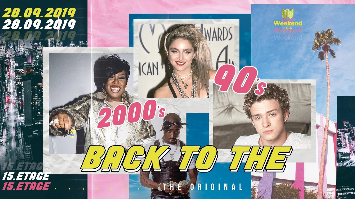 Back to the 90’s - Big Season Opening The best music decade is in the center! Always with an exceptional, international line up a unique atmosphere is guaranteed. Let us take you on the journey through time and look forward to the best sounds and a unique view over the city