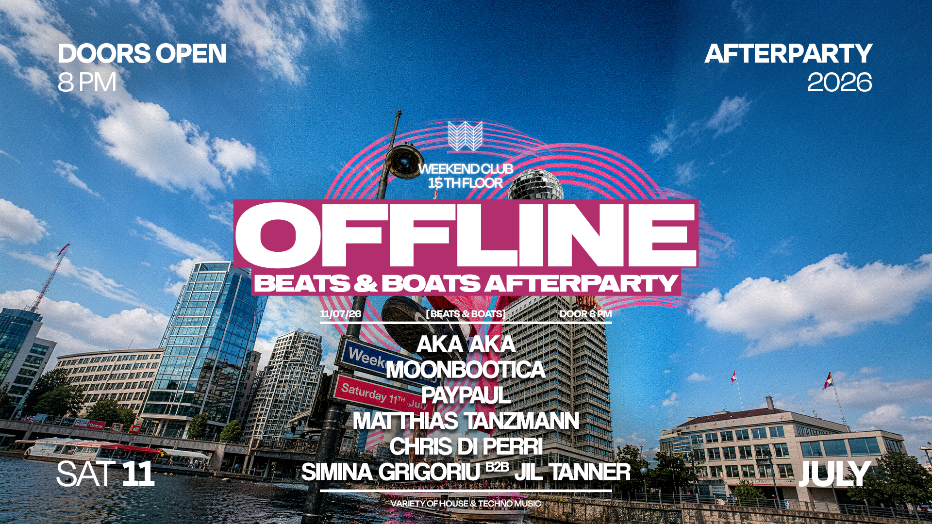 OFFLINE – BERLIN, BEATS &amp; BOATS AFTERPARTY