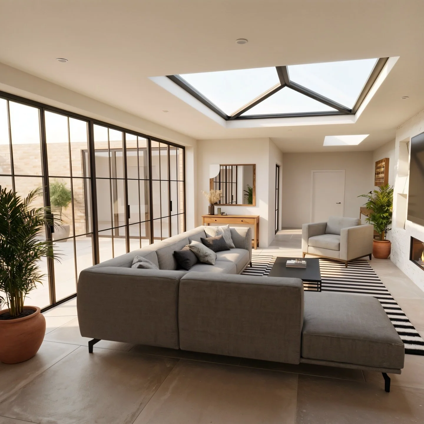 Bringing a vision to life in Sheffield. 🏗️ Here is the concept design for a proposed new extension featuring a bespoke media wall, a sleek lantern #window, and timeless Crittall-style glazing. Merging modern luxury with classic industrial aesthetics