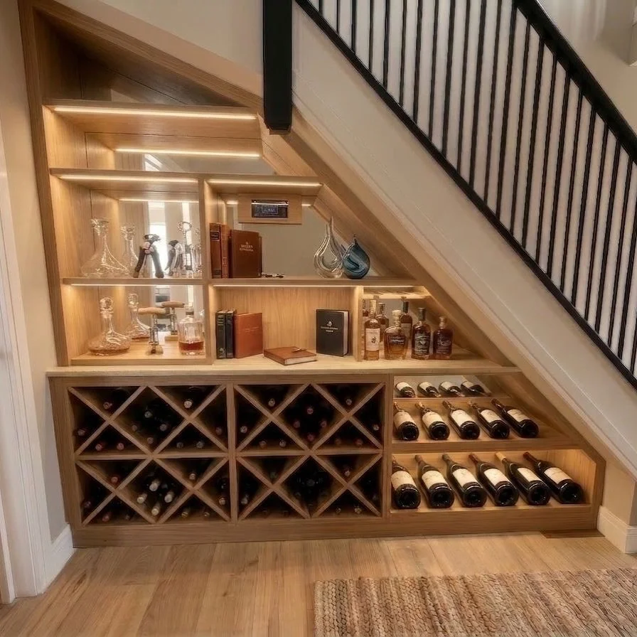 Under stairs wine storage concept design in South Yorkshire. 

#bespokefurnituredesign 
#bespokeimteriors 
#winestorageideas