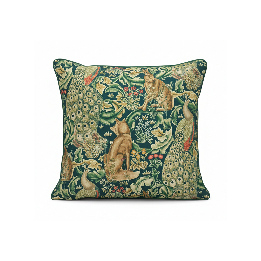 Morris & Co Woodland Forest Velvet Cushion