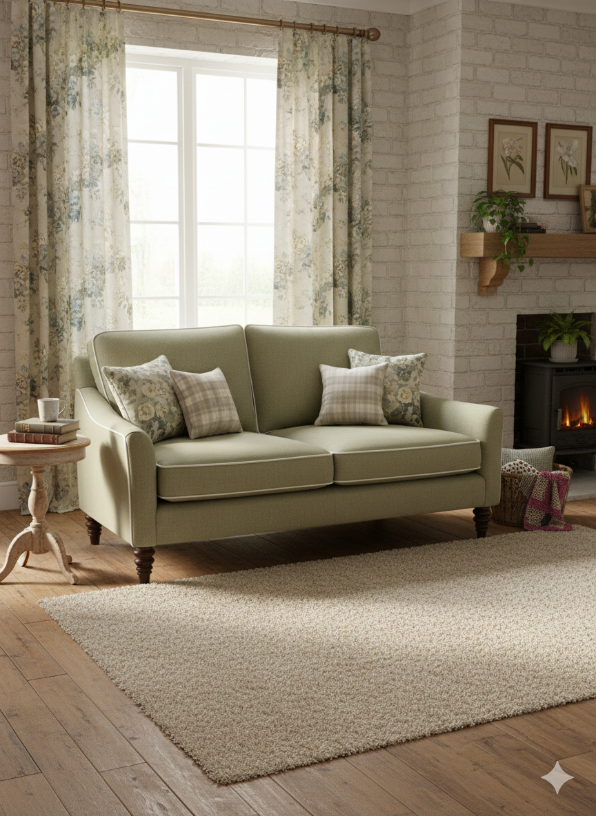 Davis Sofa Upholstered in Classic Linen