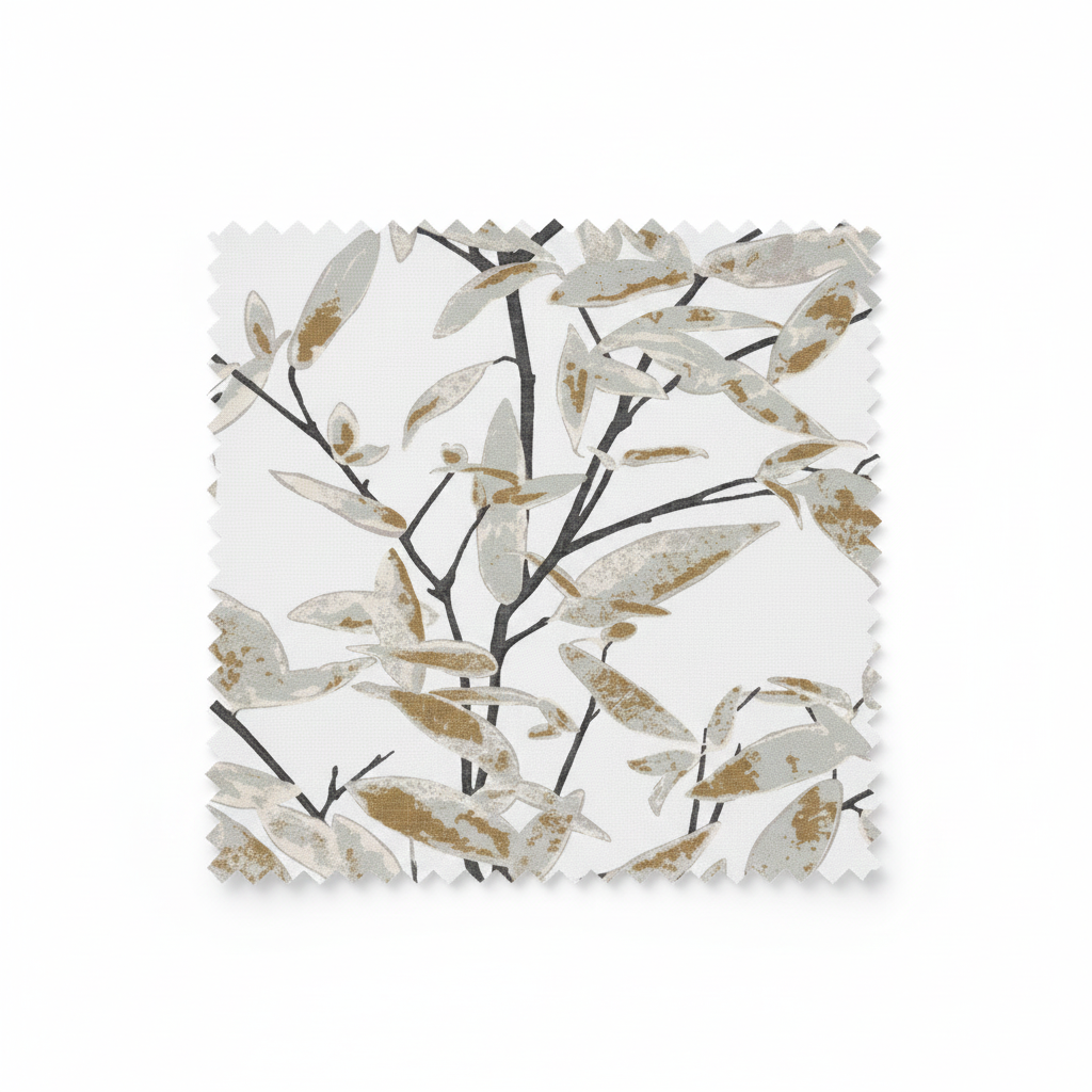 Floral Print Cotton Blend Fabric (Remnant)