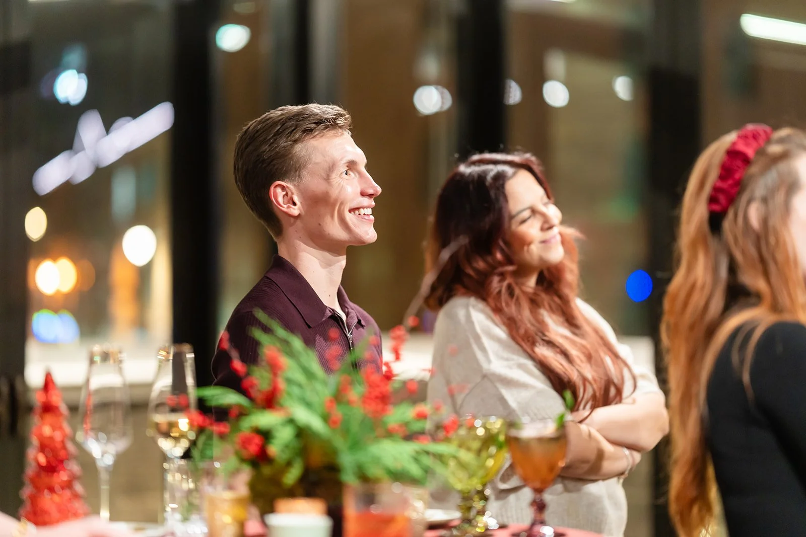 guess smiling at Culinary Crafts holiday party