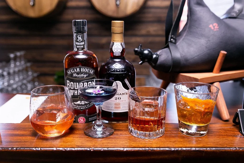 wineskin, goatskin, sugar house bourbon, Brigham's Run, utah spirits, four cocktails, wine barrels, utah weddings, wedding cocktails, serving alcohol in utah, Bacchus events, bartending