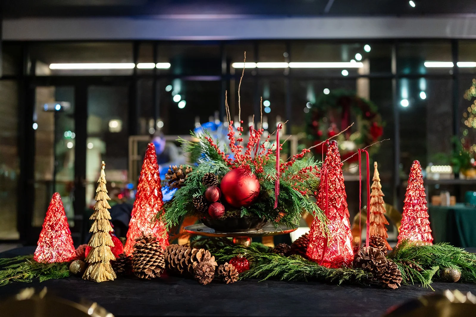 photo by Logan Walker, holiday party decor in Park City Utah
